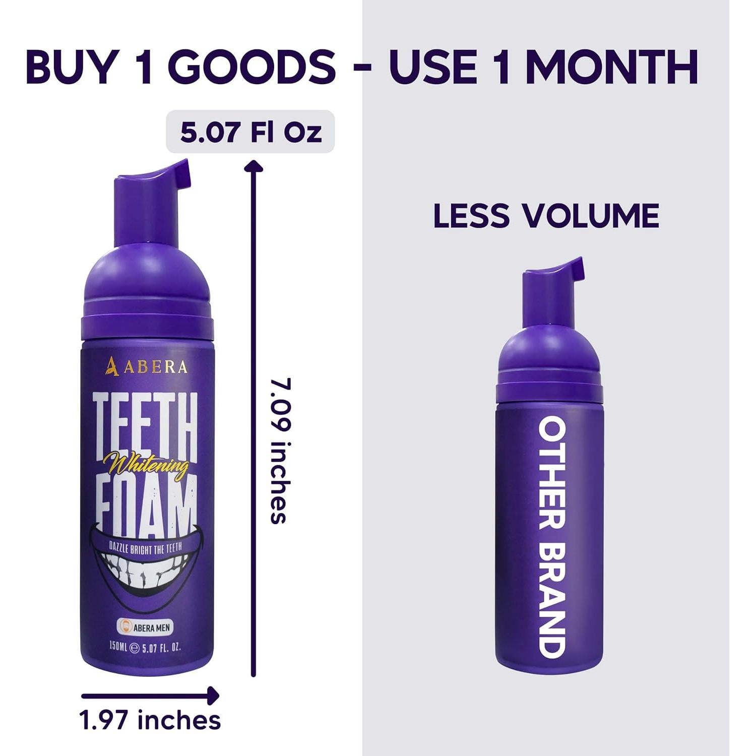 Espuma Blanqueadora de Dientes Abera Púrpura 150 ml - Natural y Efectiva