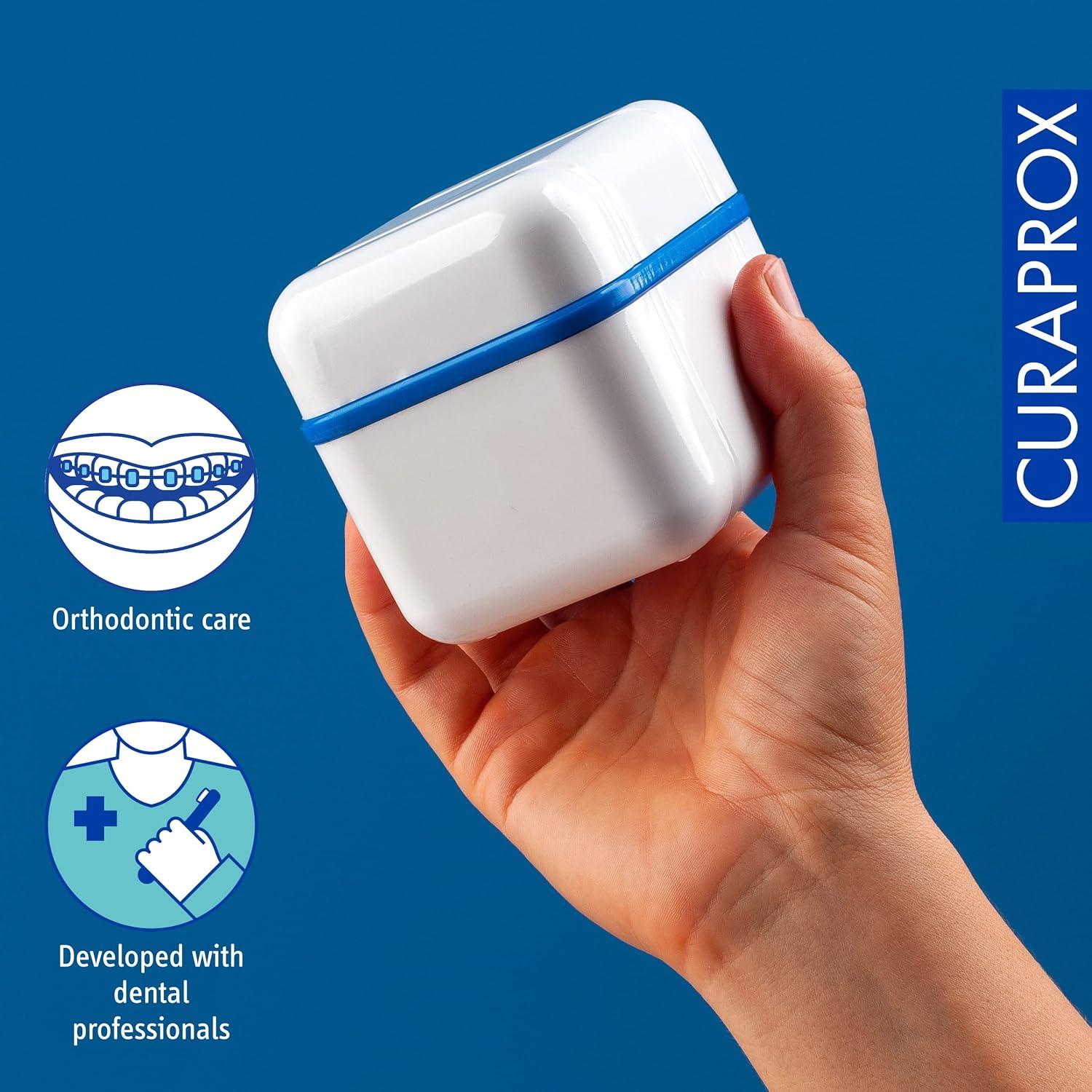 Caja de Limpieza Curaprox BDC 110 para Dentaduras Azul