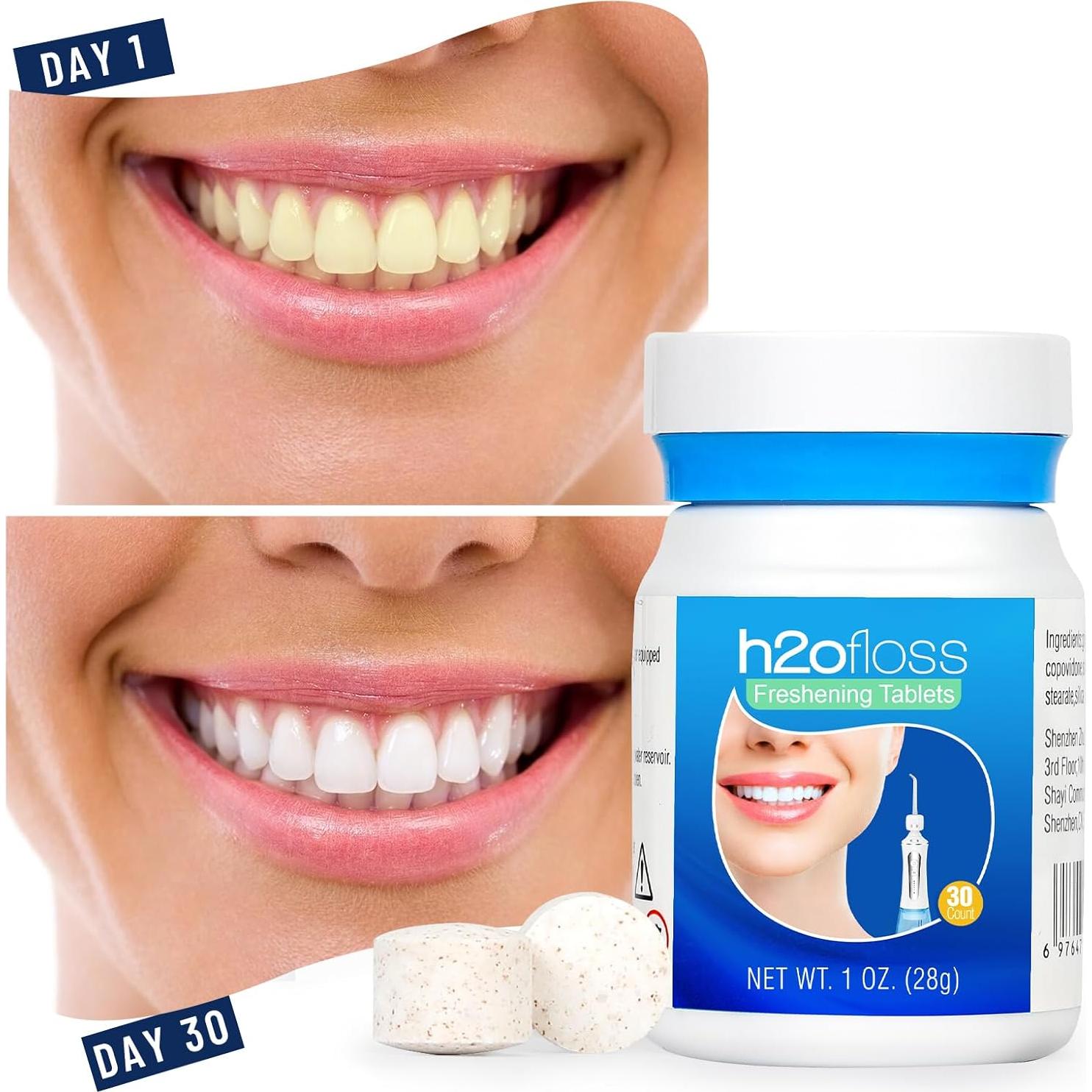 Mejorador de Hilo Dental H2ofloss con Tabletas Refrescantes