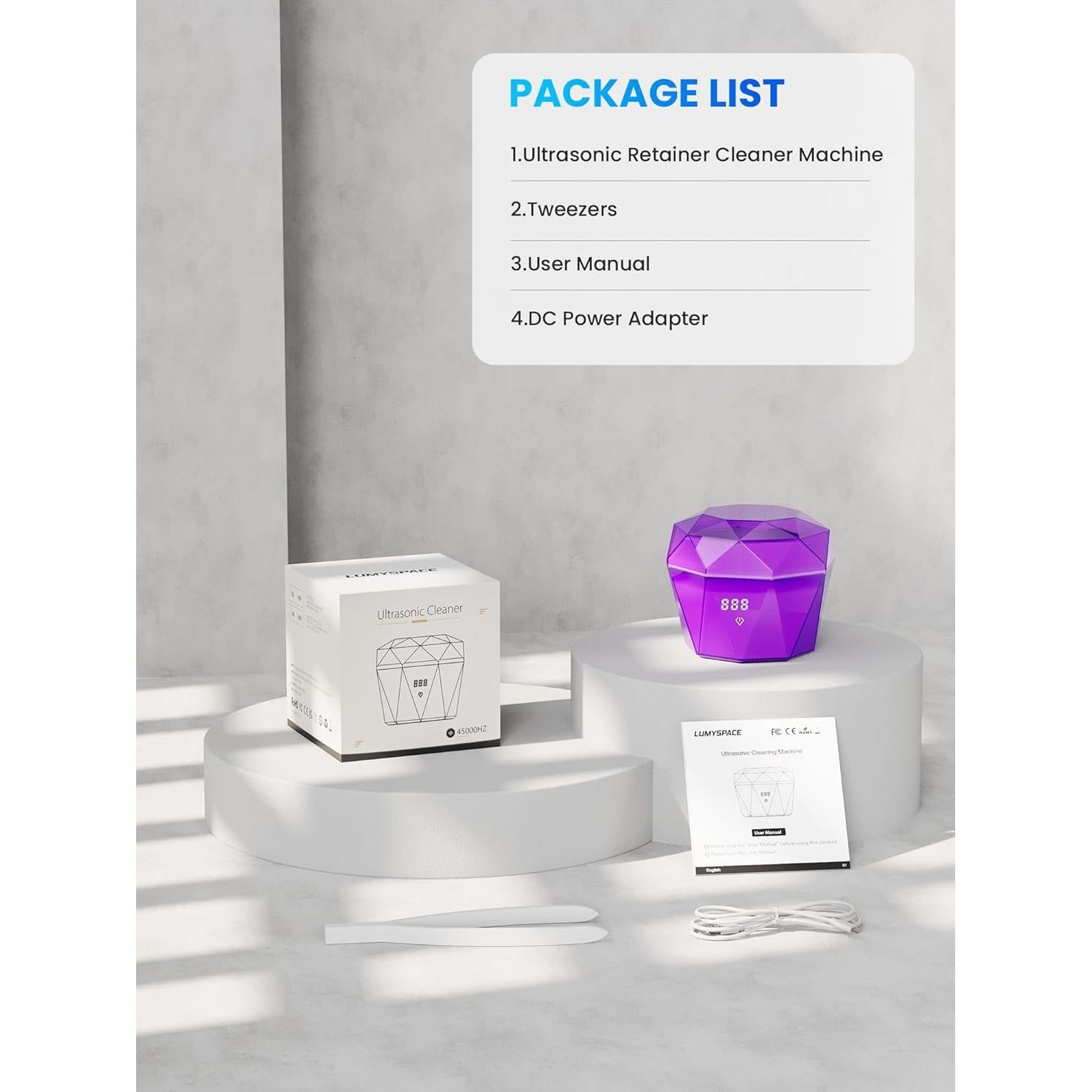Limpiadora Ultrasónica de Retenedores LUMYSPACE 43.15KHz
