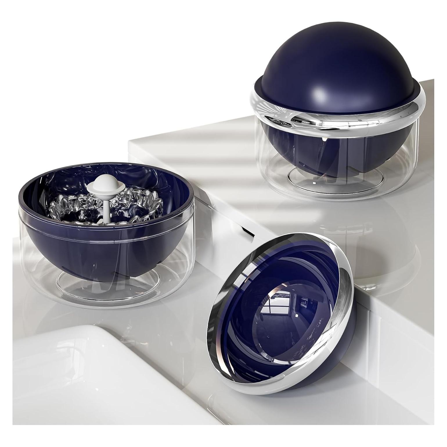 Estuche de limpieza portátil AKIMRABY para retenedores - Azul