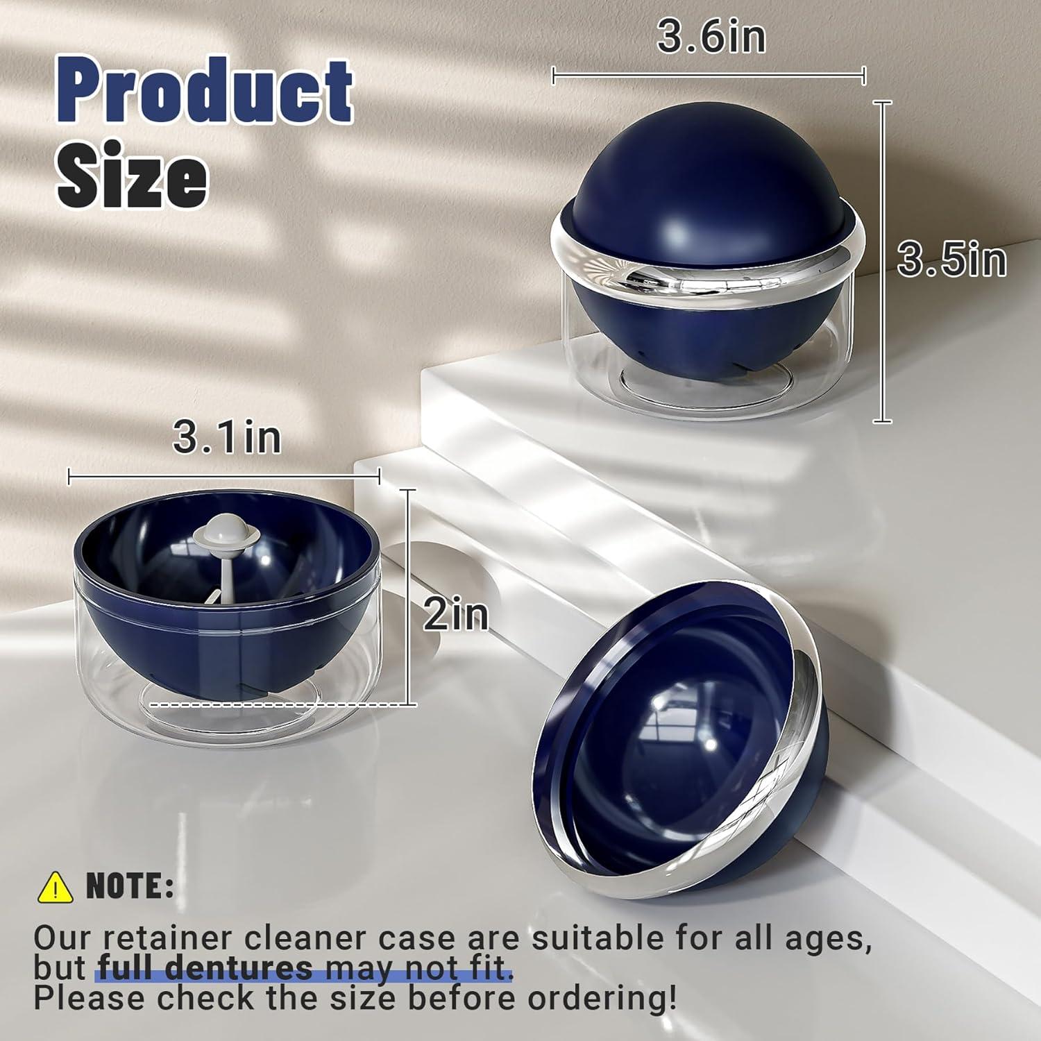 Estuche de limpieza portátil AKIMRABY para retenedores - Azul