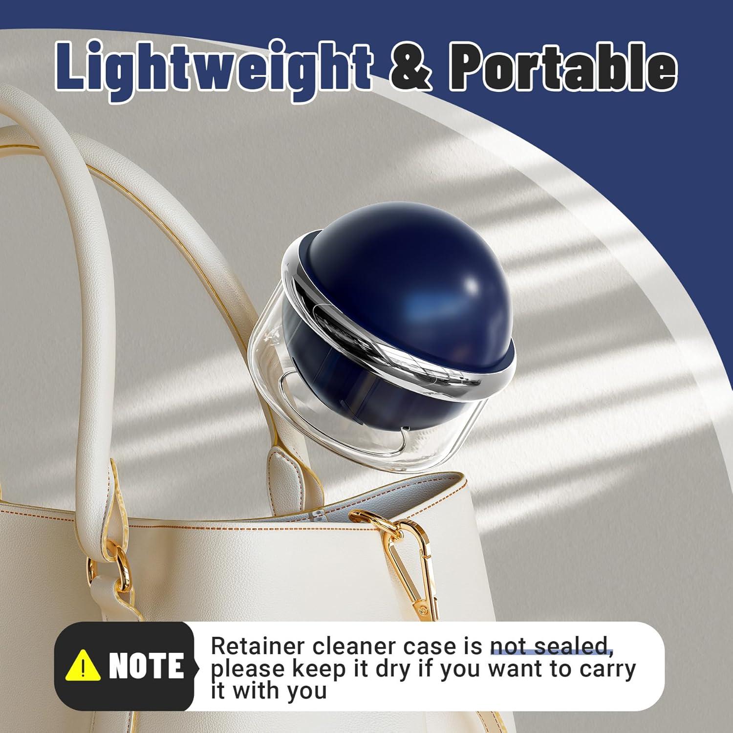 Estuche de limpieza portátil AKIMRABY para retenedores - Azul