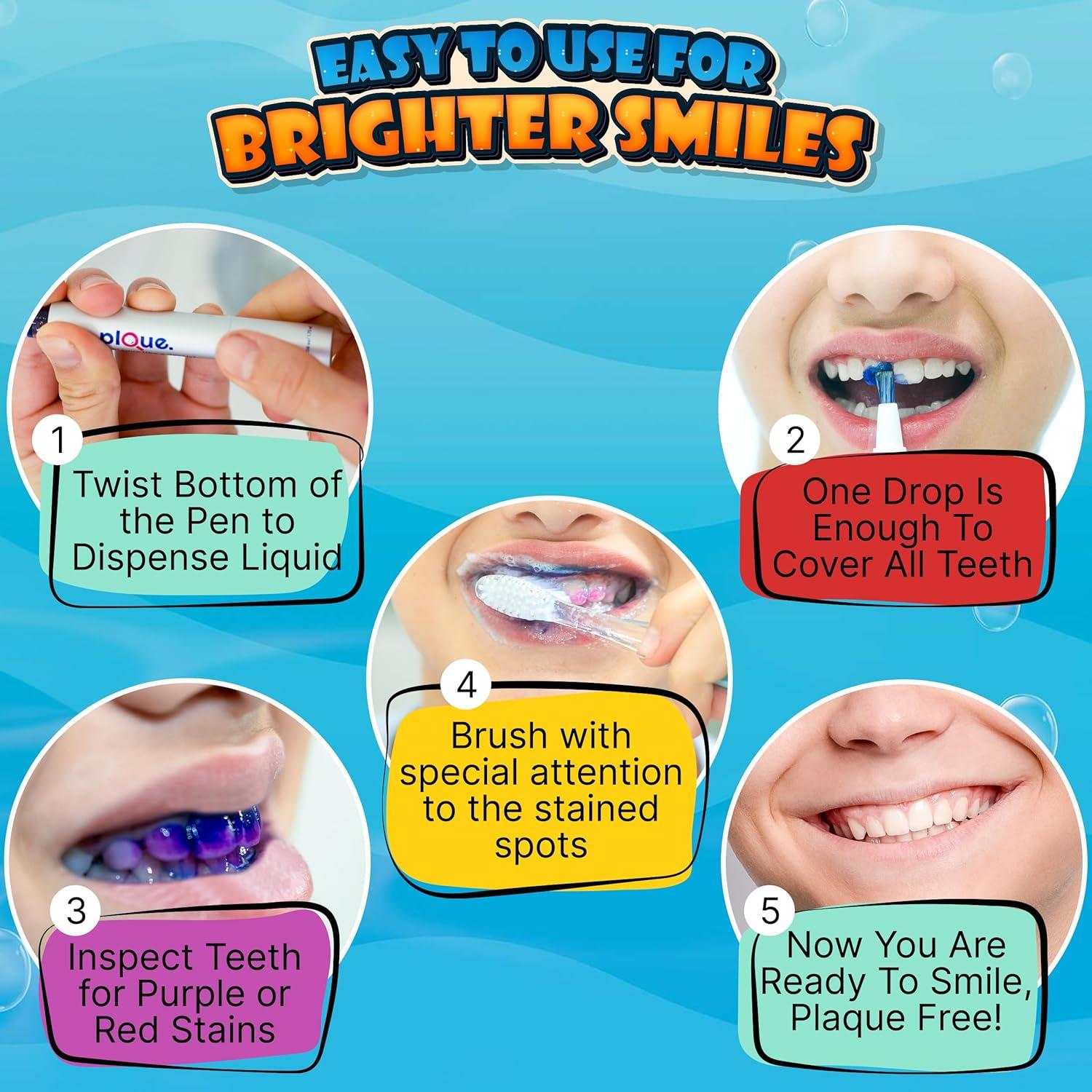 Bolígrafo Revelador de Placa PLQUE - Cuidado Oral Infantil y Adulto