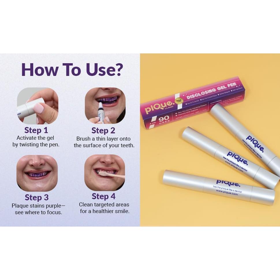 Bolígrafo Revelador de Placa PLQUE - Cuidado Oral Infantil y Adulto