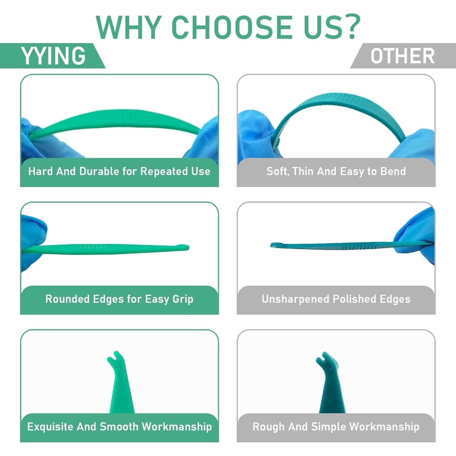 100 Piezas Colocadores Elásticos Ortodónticos YYING para Brackets