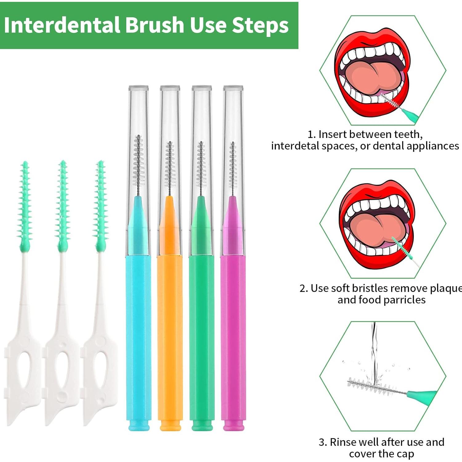 Set de Cepillos Interdentales Svalor 60 Piezas Multicolor