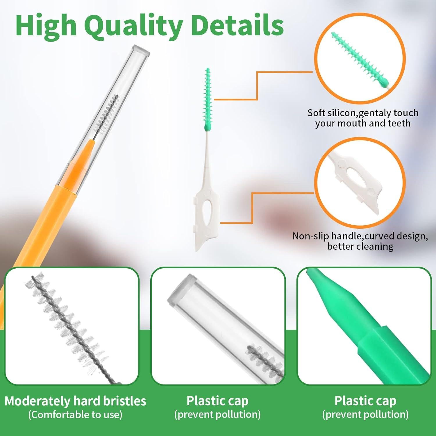 Set de Cepillos Interdentales Svalor 60 Piezas Multicolor