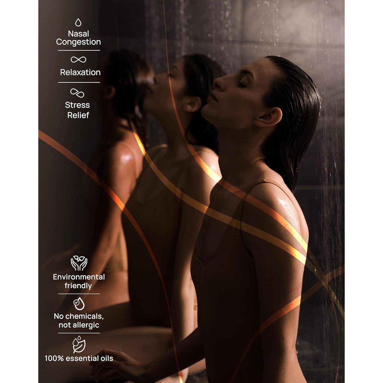 Paquete de 18 Tabletas de Vapor para Ducha LUZZ - Eucalipto, Lavanda y Naranja & Vainilla