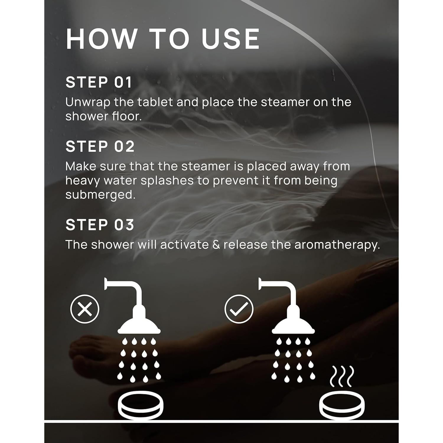 Paquete de 18 Tabletas de Vapor para Ducha LUZZ - Eucalipto, Lavanda y Naranja & Vainilla