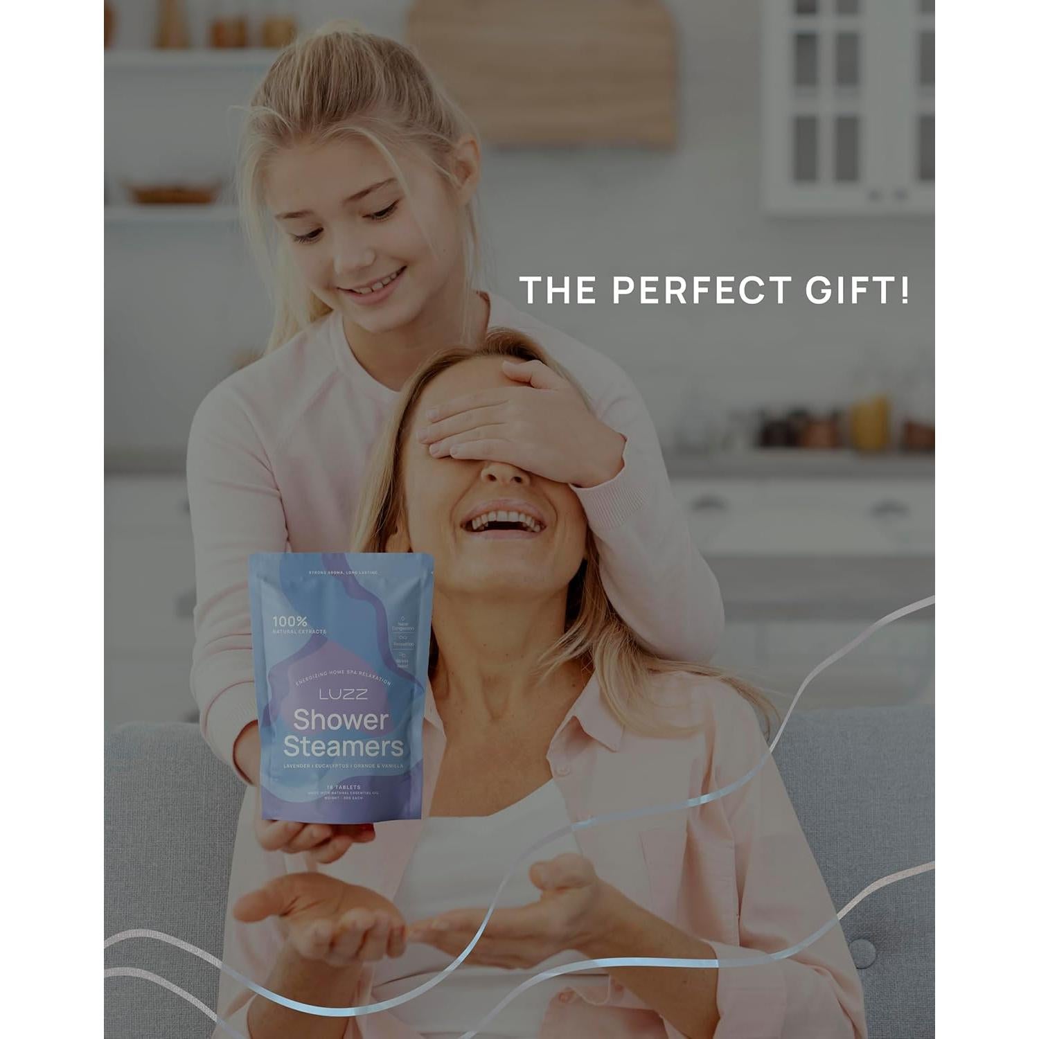 Paquete de 18 Tabletas de Vapor para Ducha LUZZ - Eucalipto, Lavanda y Naranja & Vainilla