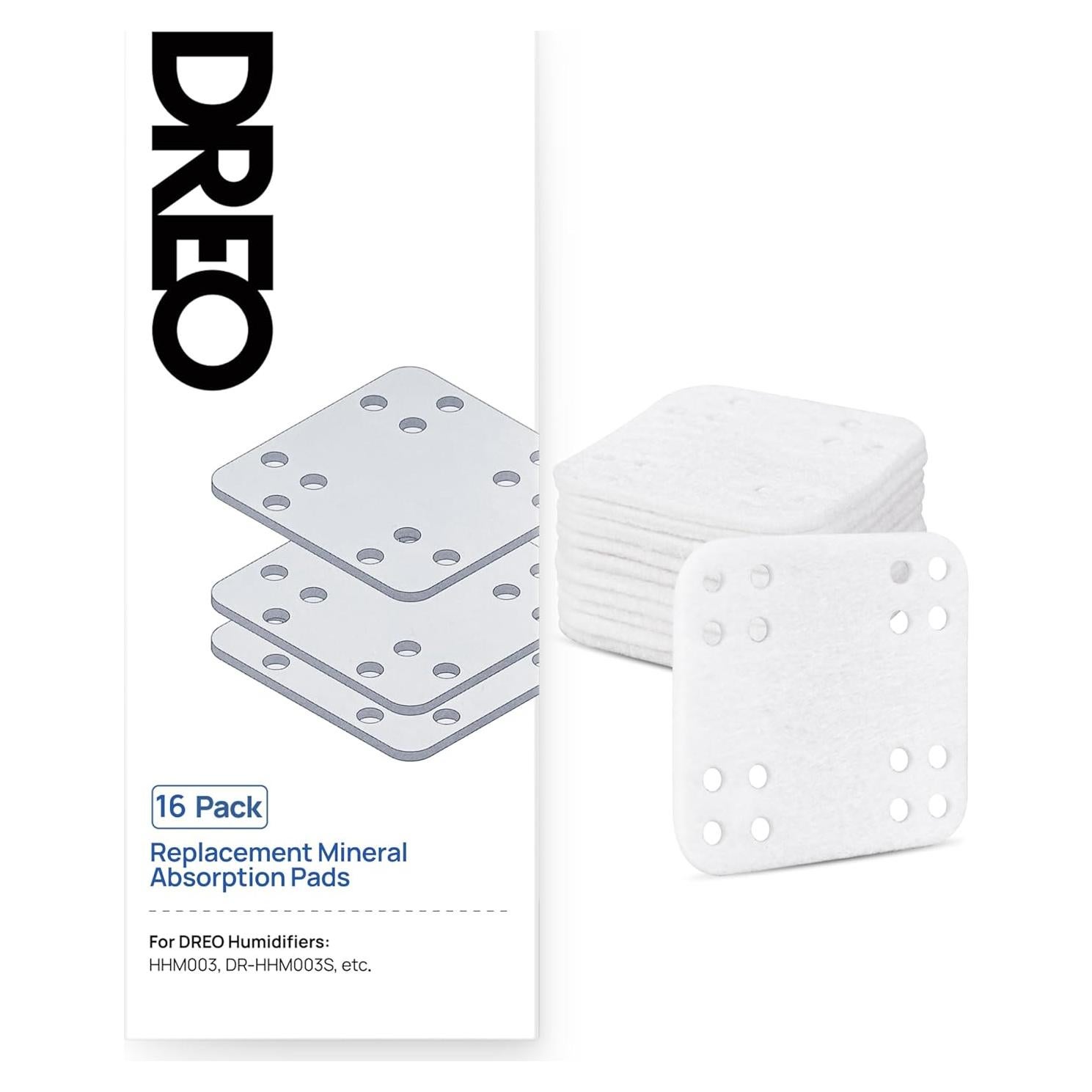 Almohadillas de Absorción de Minerales Dreo 16-Pack para Humidificadores
