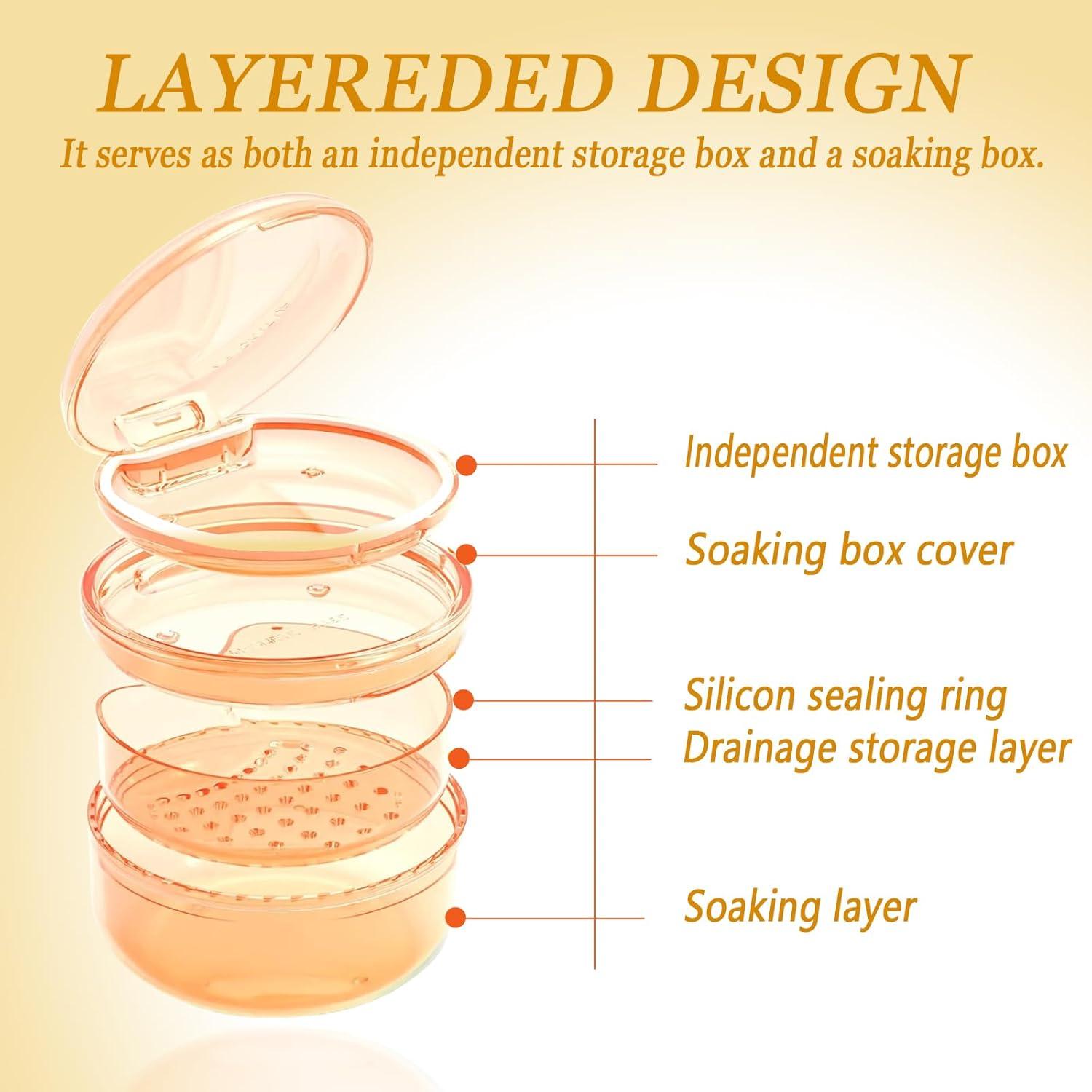 Estuche 2 en 1 para Retenedores Pofucckly Naranja - Limpieza y Almacenamiento