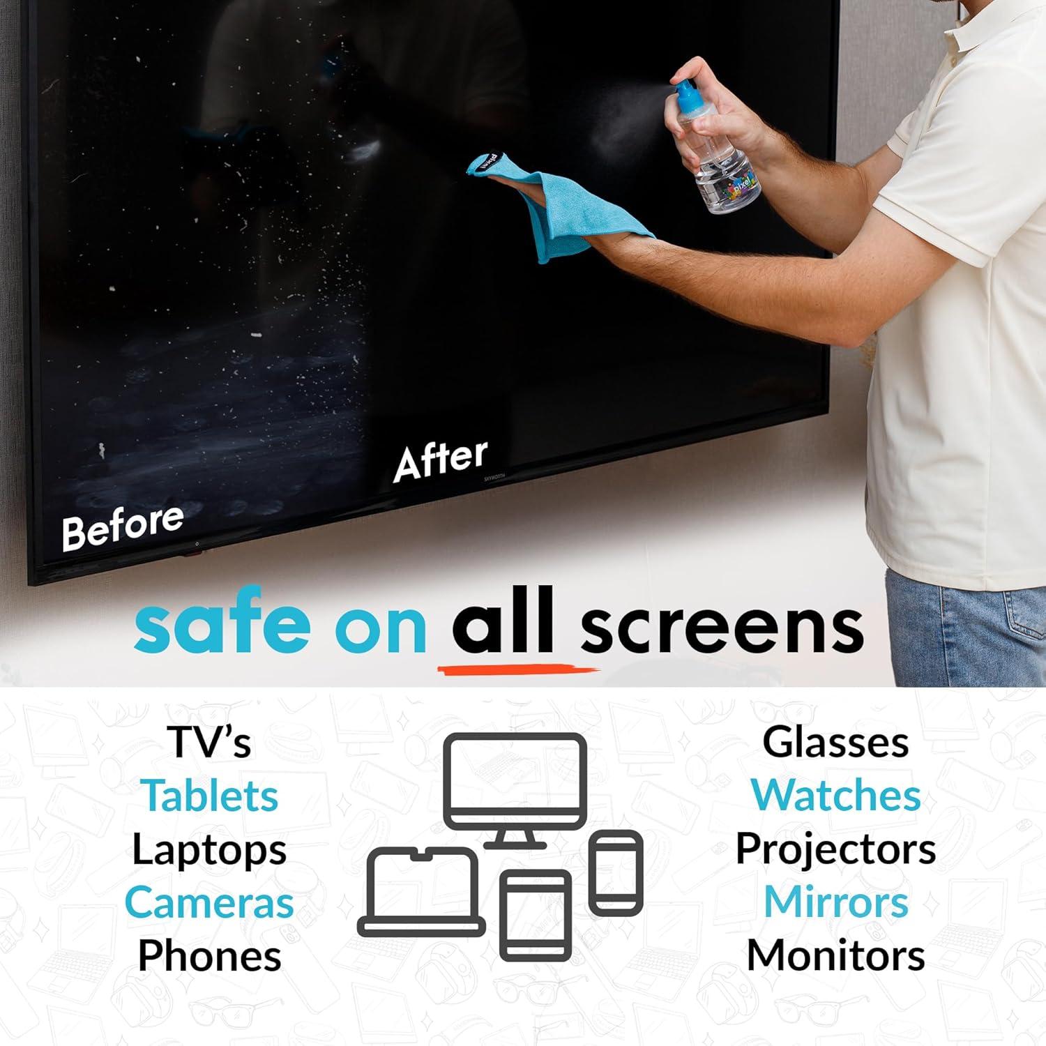 Kit Limpiador de Pantallas Pixel Perfect 300ml con Toalla Microfibra