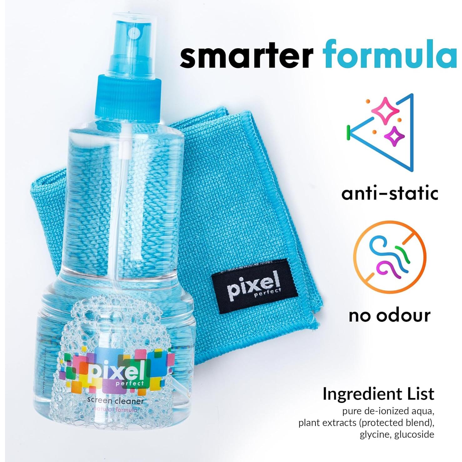 Kit Limpiador de Pantallas Pixel Perfect 300ml con Toalla Microfibra