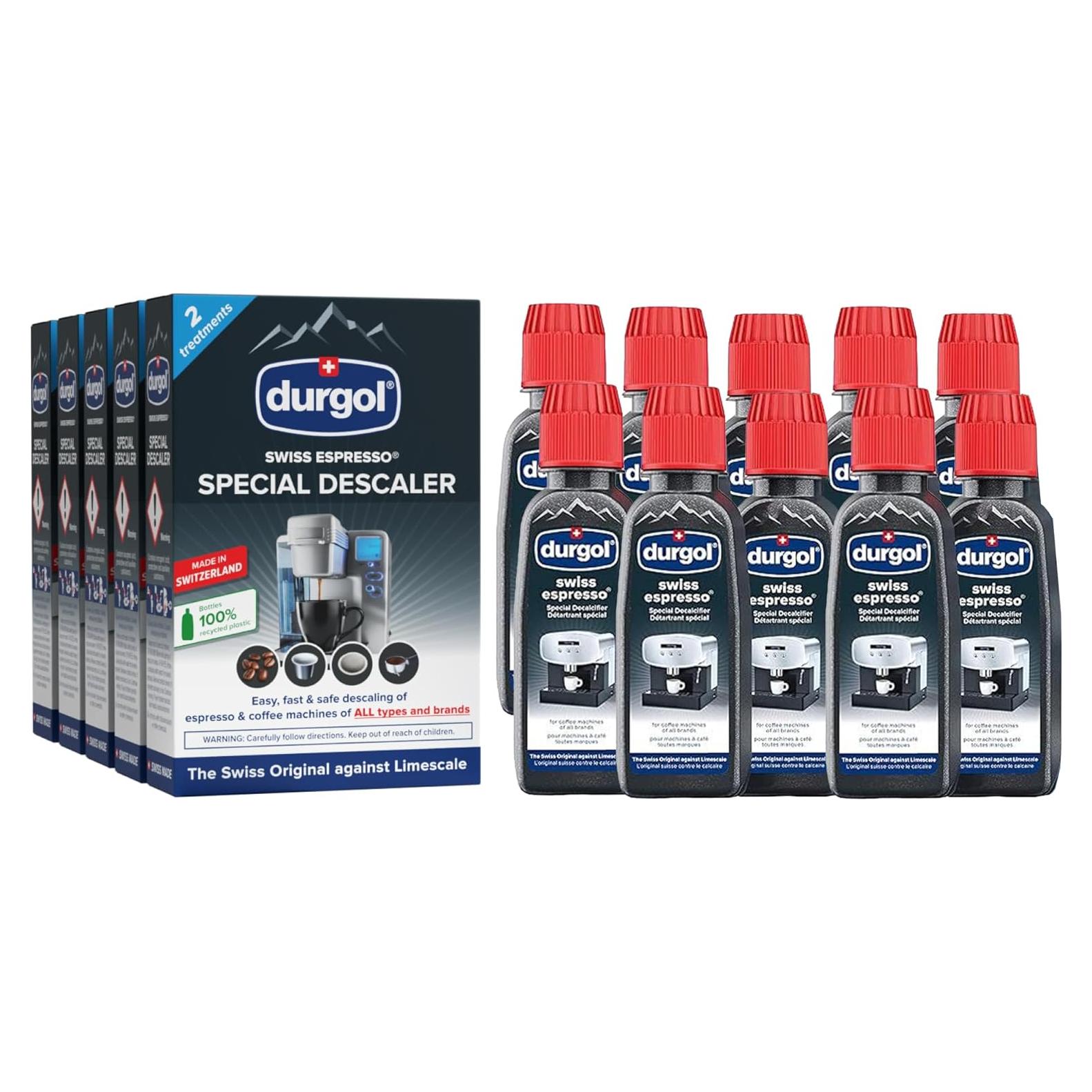 Durgol Swiss Descalcificador para Cafeteras y Máquinas de Espresso 124.2ml x10