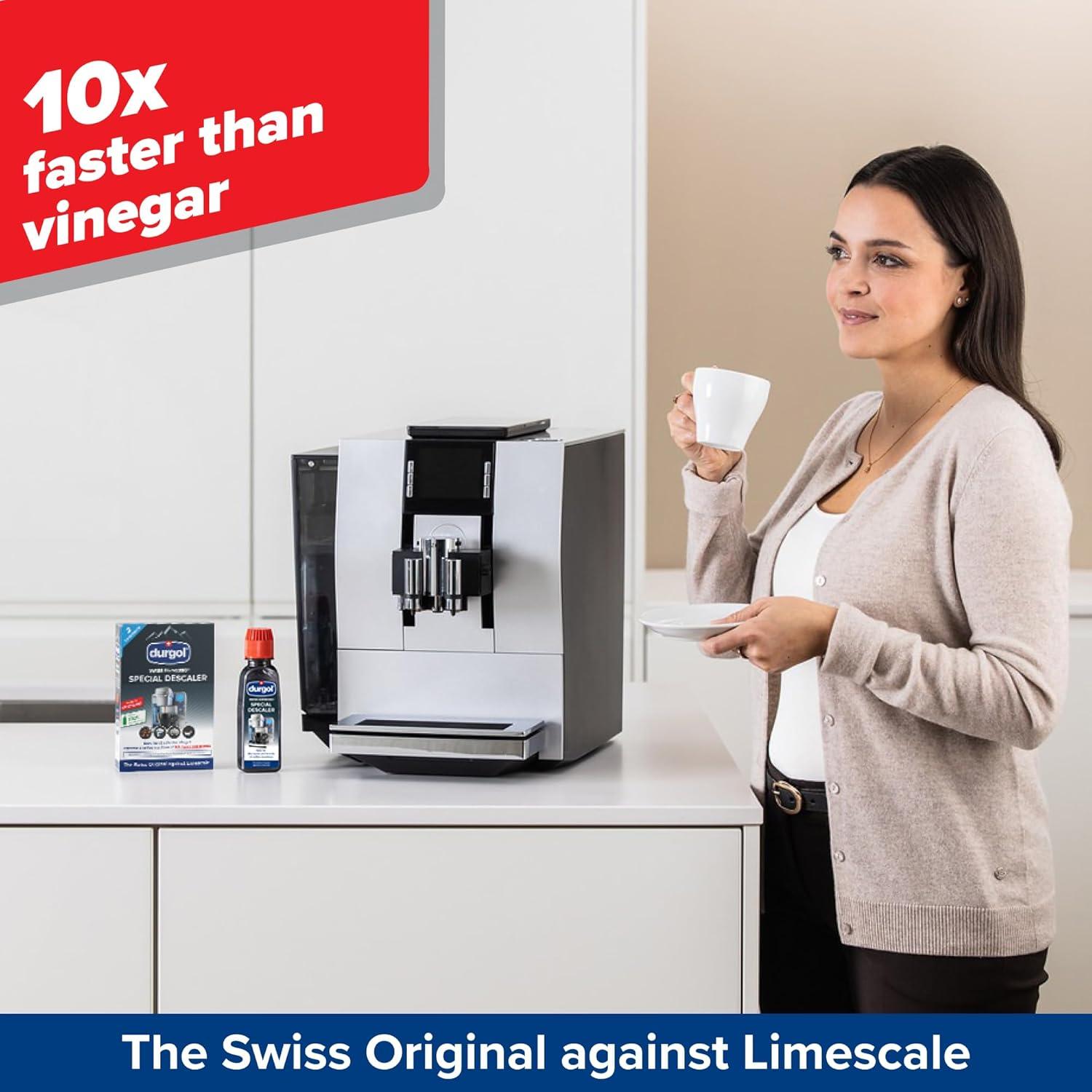 Durgol Swiss Descalcificador para Cafeteras y Máquinas de Espresso 124.2ml x10