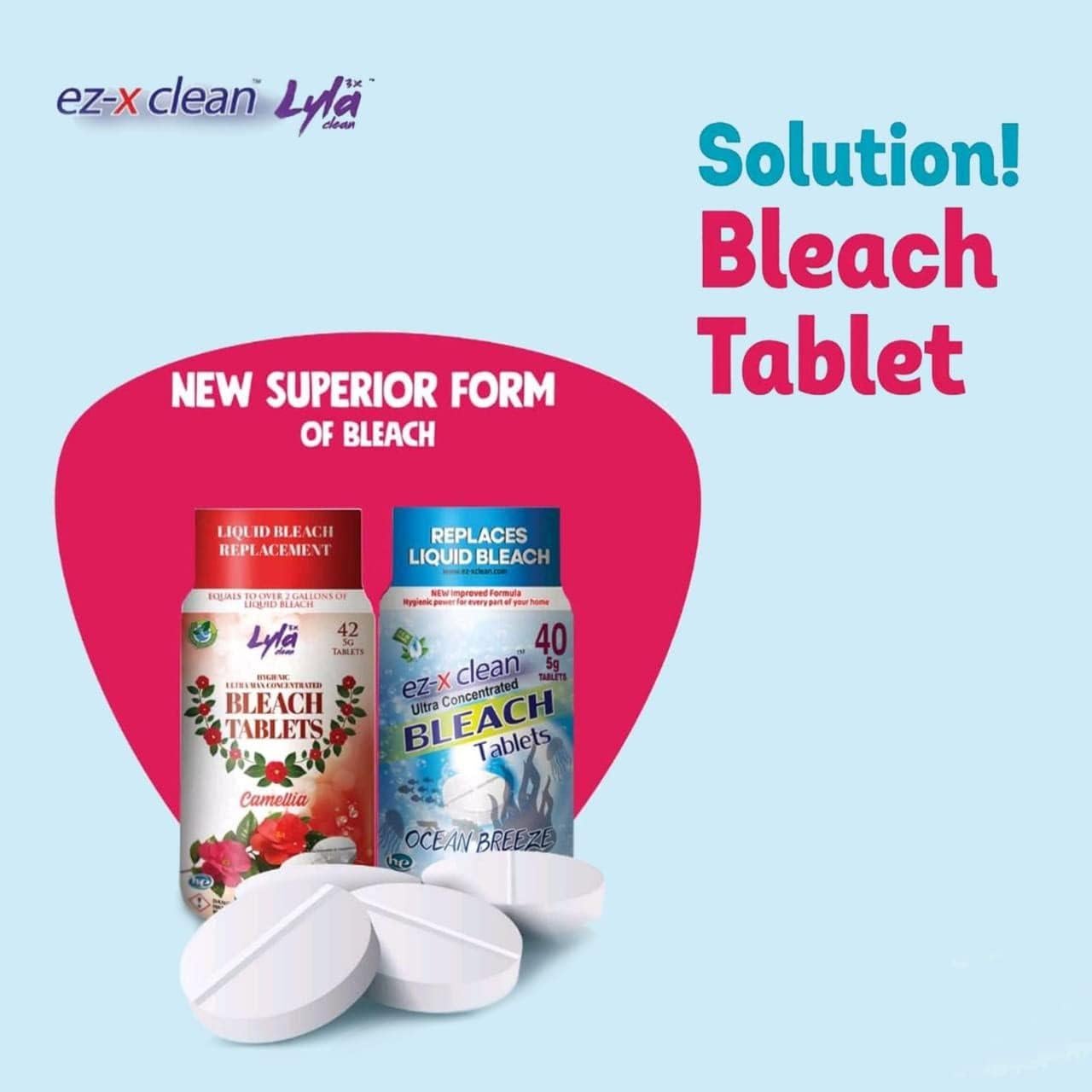 Tabletas de Blanqueador Lyla Clean 42 Unidades 210 g Lavanda