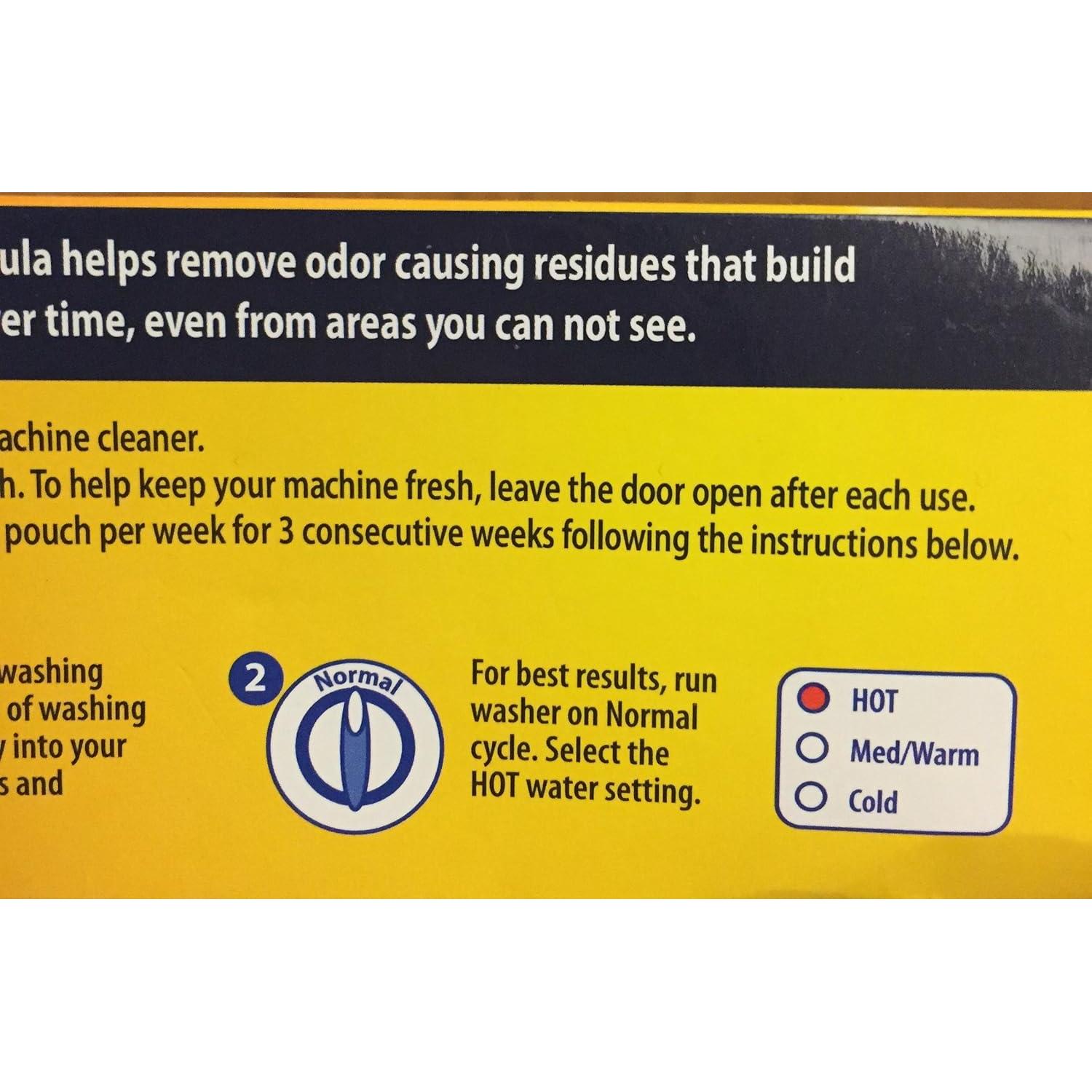 3 Bolsas Limpiador de Lavadora Fórmula Limpieza Profunda