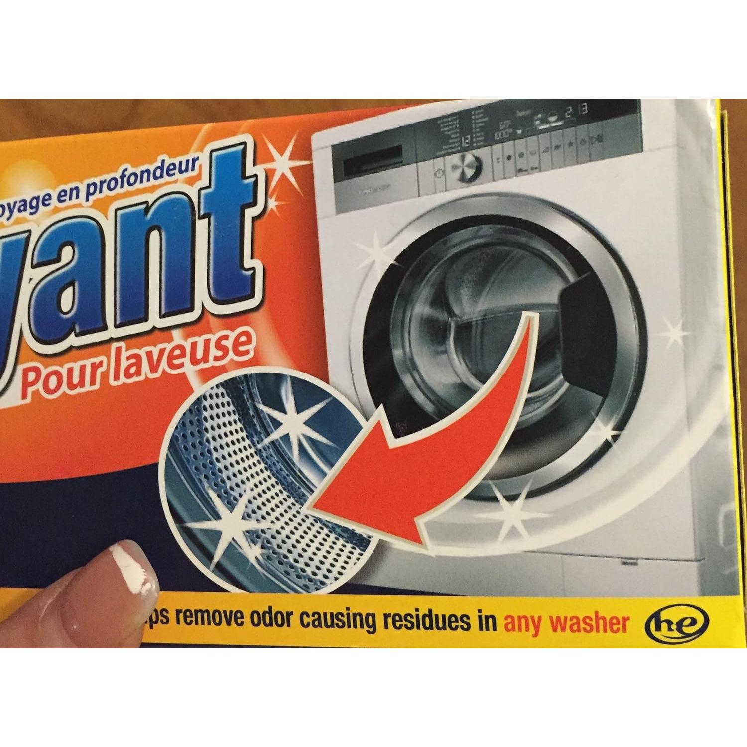 3 Bolsas Limpiador de Lavadora Fórmula Limpieza Profunda