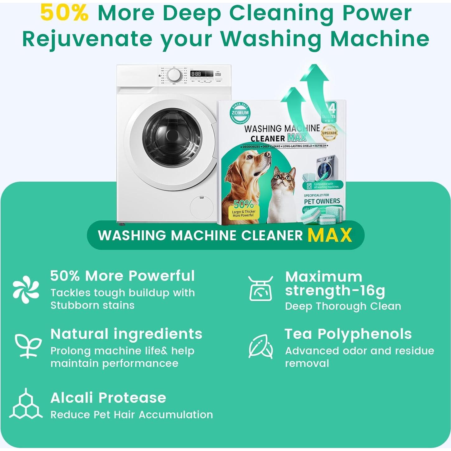 Tabletas Limpiadoras de Lavadora Zomum - 24 Unidades para Mascotas