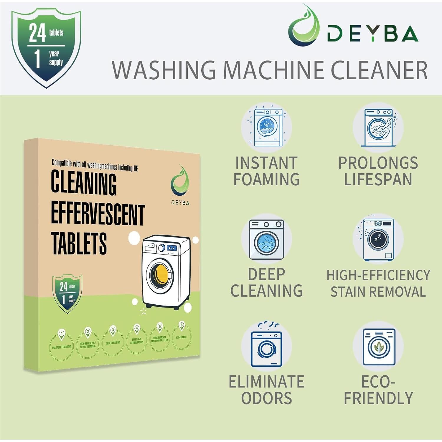 Tabletas Limpiadoras DEYBA para Lavadora - 24 Unidades Ecológicas