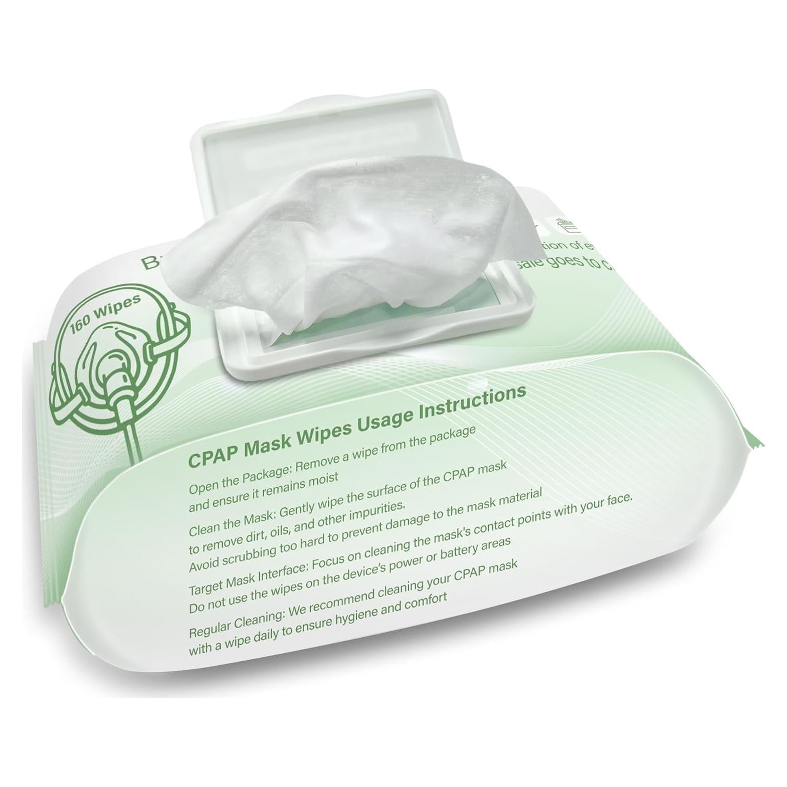 160 Toallitas Sin Fragancia para Máscaras CPAP FNKTQL