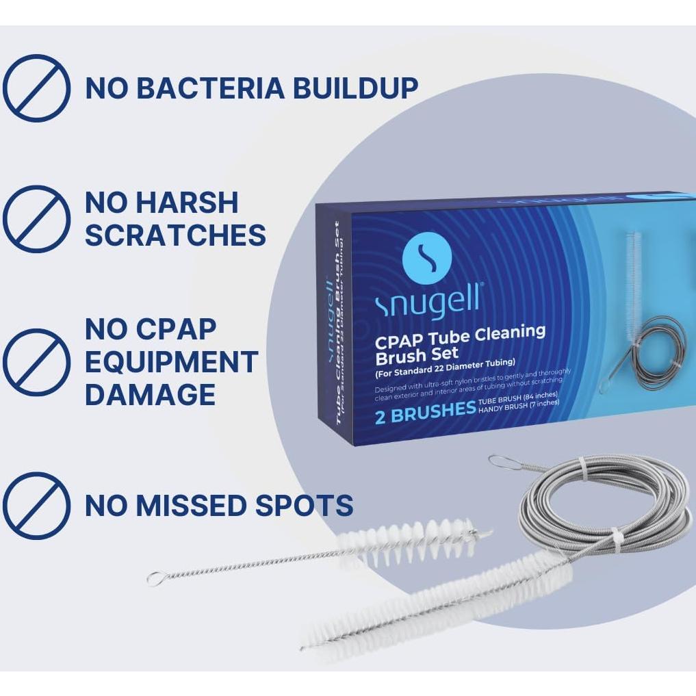 Juego de Cepillos Limpiadores CPAP Snugell - 2 Piezas 213 cm y 18 cm