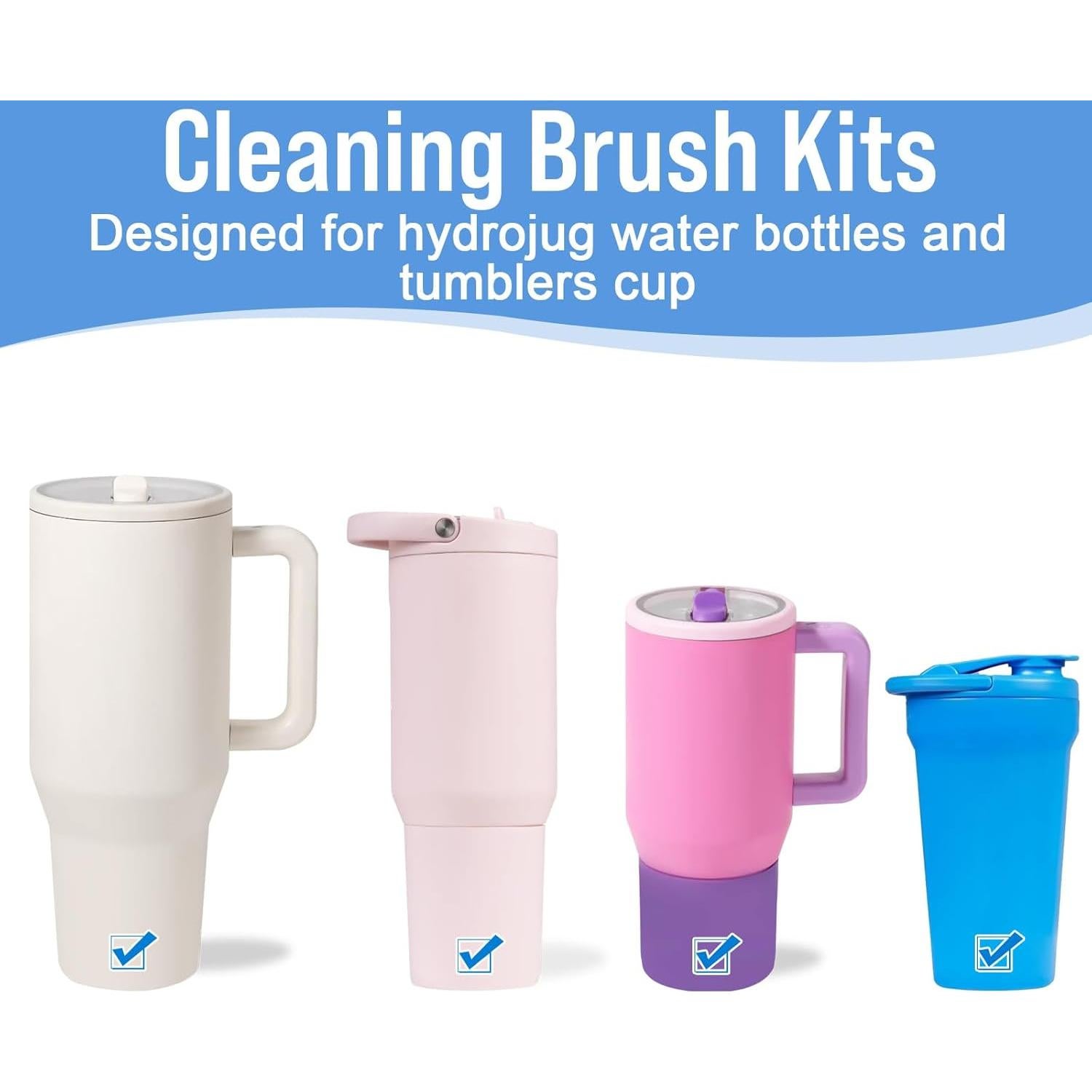 XANGNIER Kit de 5 Cepillos Limpiadores para Botellas de Agua