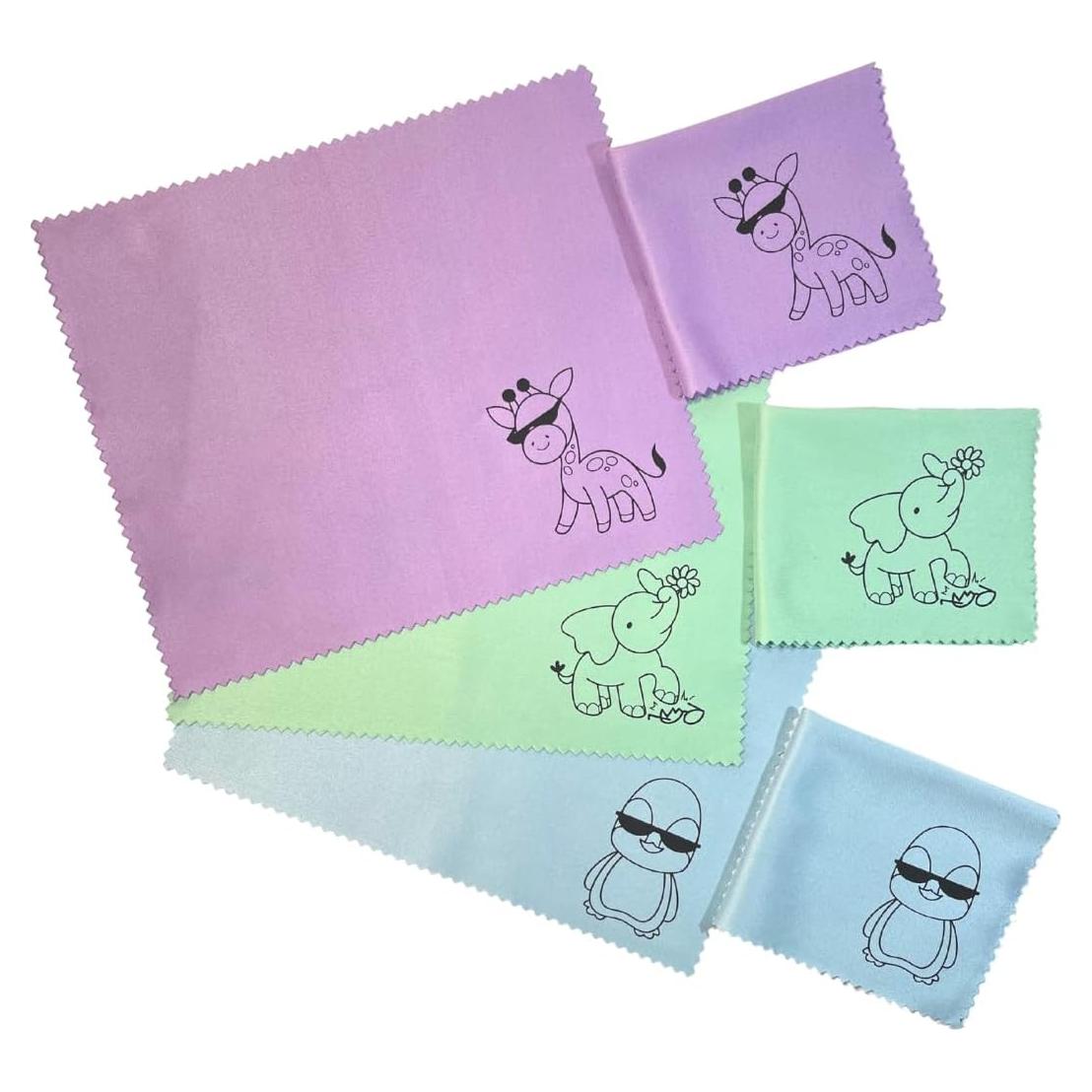 Paquete de 6 Paños de Microfibra Premium para Limpieza de Lentes