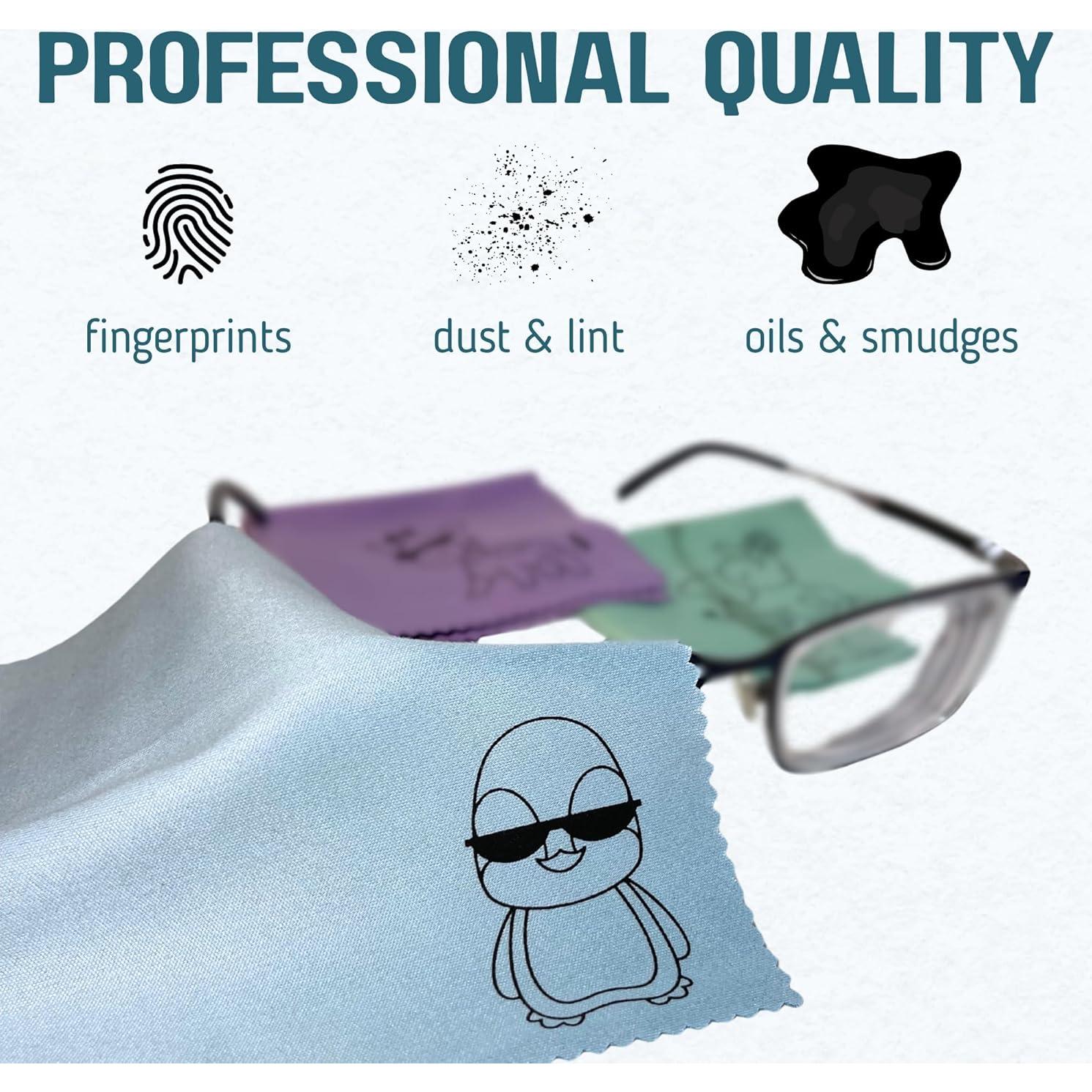 Paquete de 6 Paños de Microfibra Premium para Limpieza de Lentes