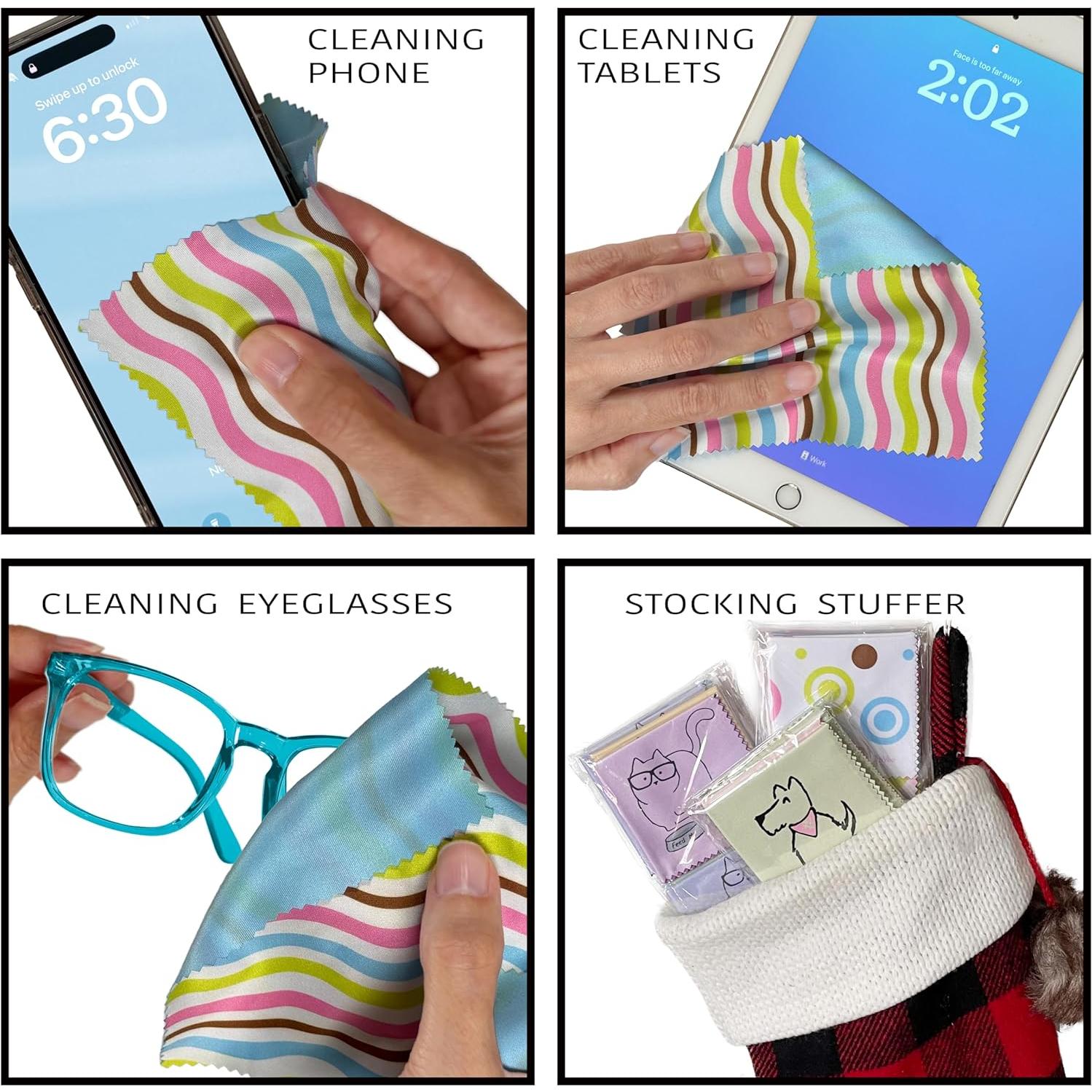 Paquete de 10 paños de microfibra TreVee 15x15 cm multicolor