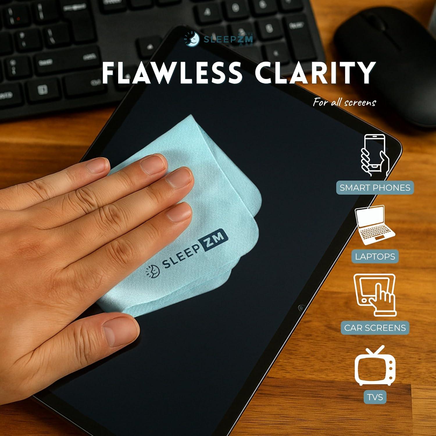 Paquete de 3 Paños de Microfibra Sleep ZM para Limpieza de Lentes