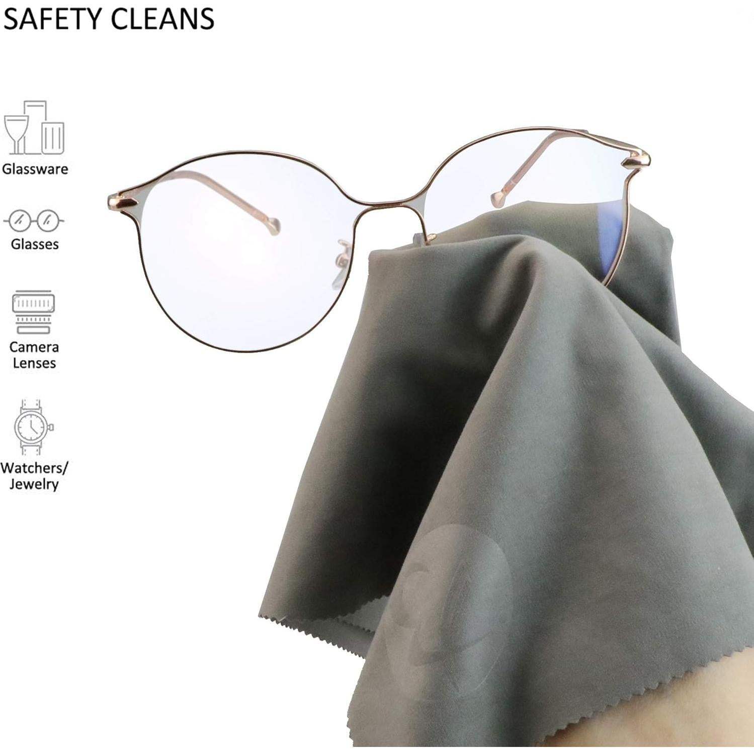 Toallitas de Limpieza de Gafas VisionGlobal - 5 Paños Microfibra + 1 Antivaho