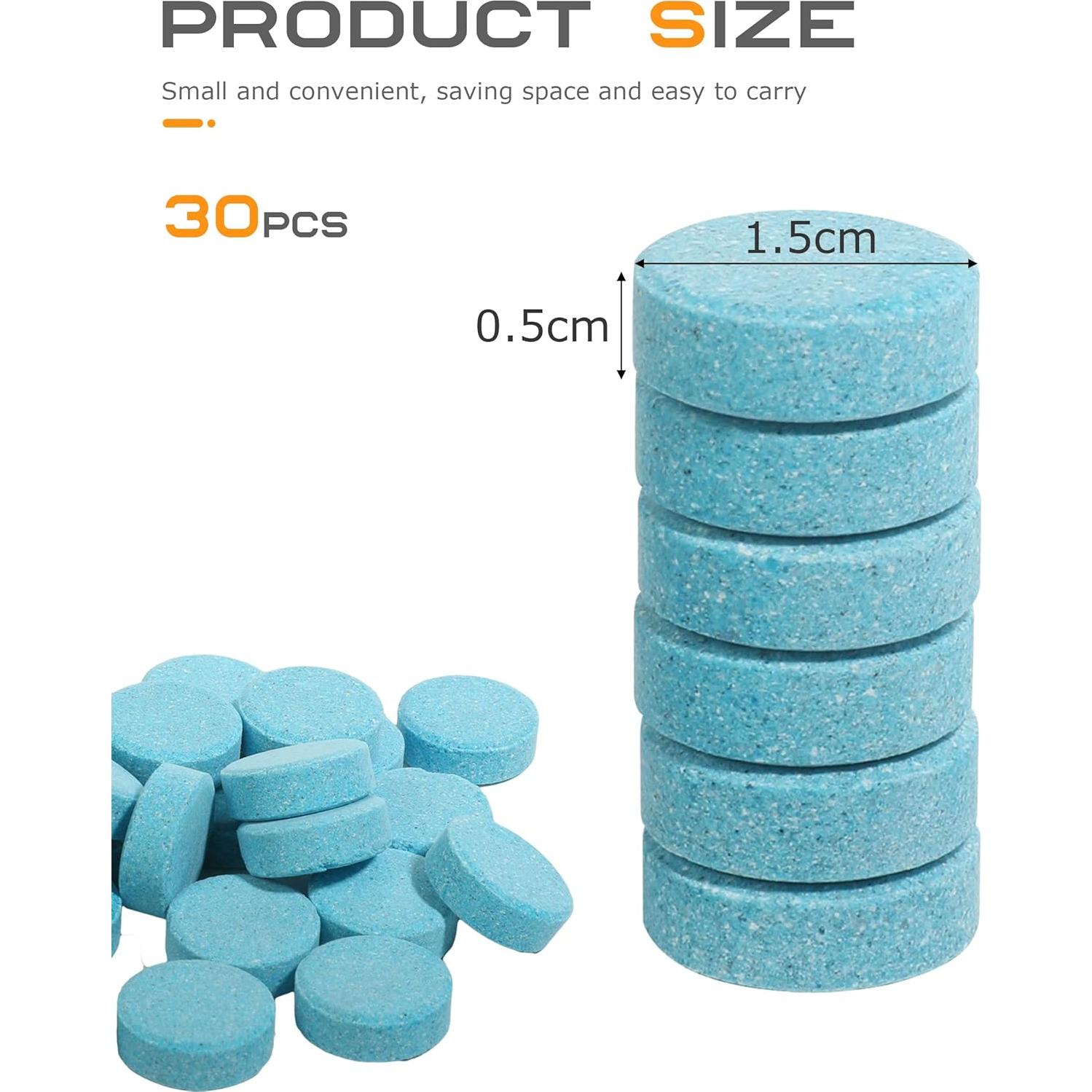 30 Tabletas Limpiaparabrisas SCUARI - Eficaz y Compacto