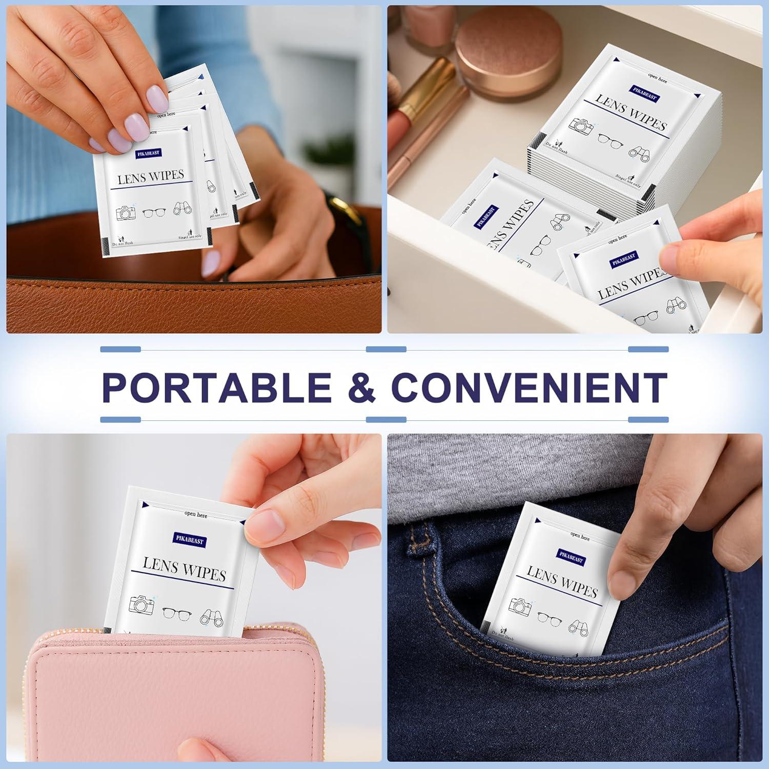 200 Toallitas Limpiadoras Pikabeast para Lentes y Pantallas