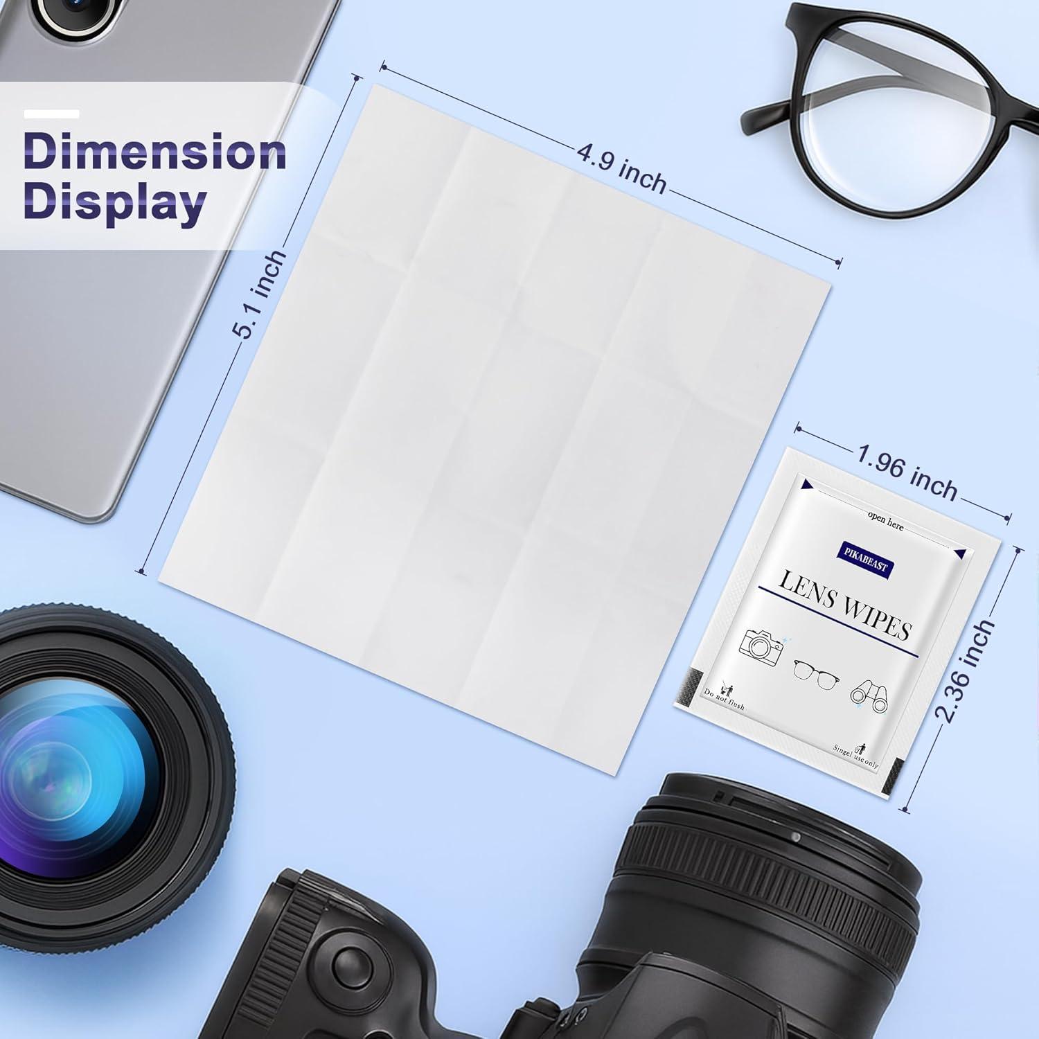 200 Toallitas Limpiadoras Pikabeast para Lentes y Pantallas