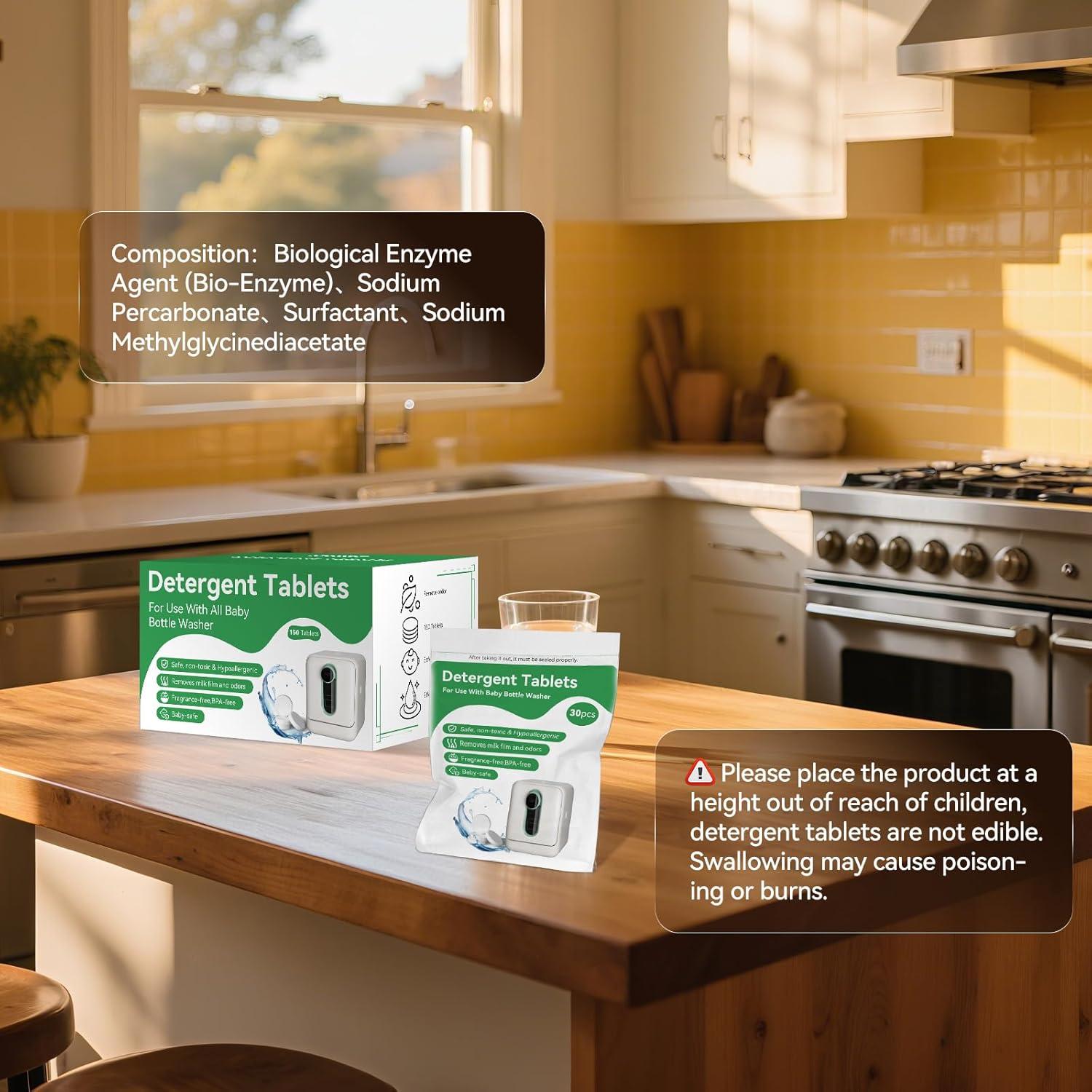 Tabletas de Lavado ICUIRE 150 PCS para Lavadoras de Botellas