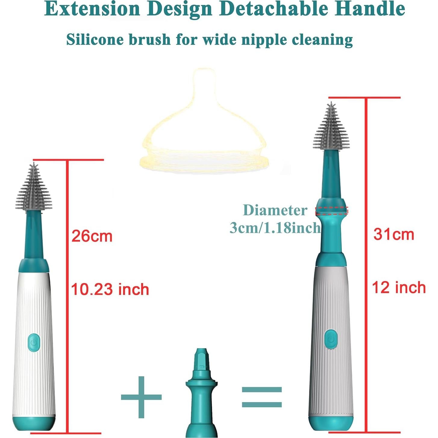 Limpiador Eléctrico de Botellas Camelcell 1500mAh Verde
