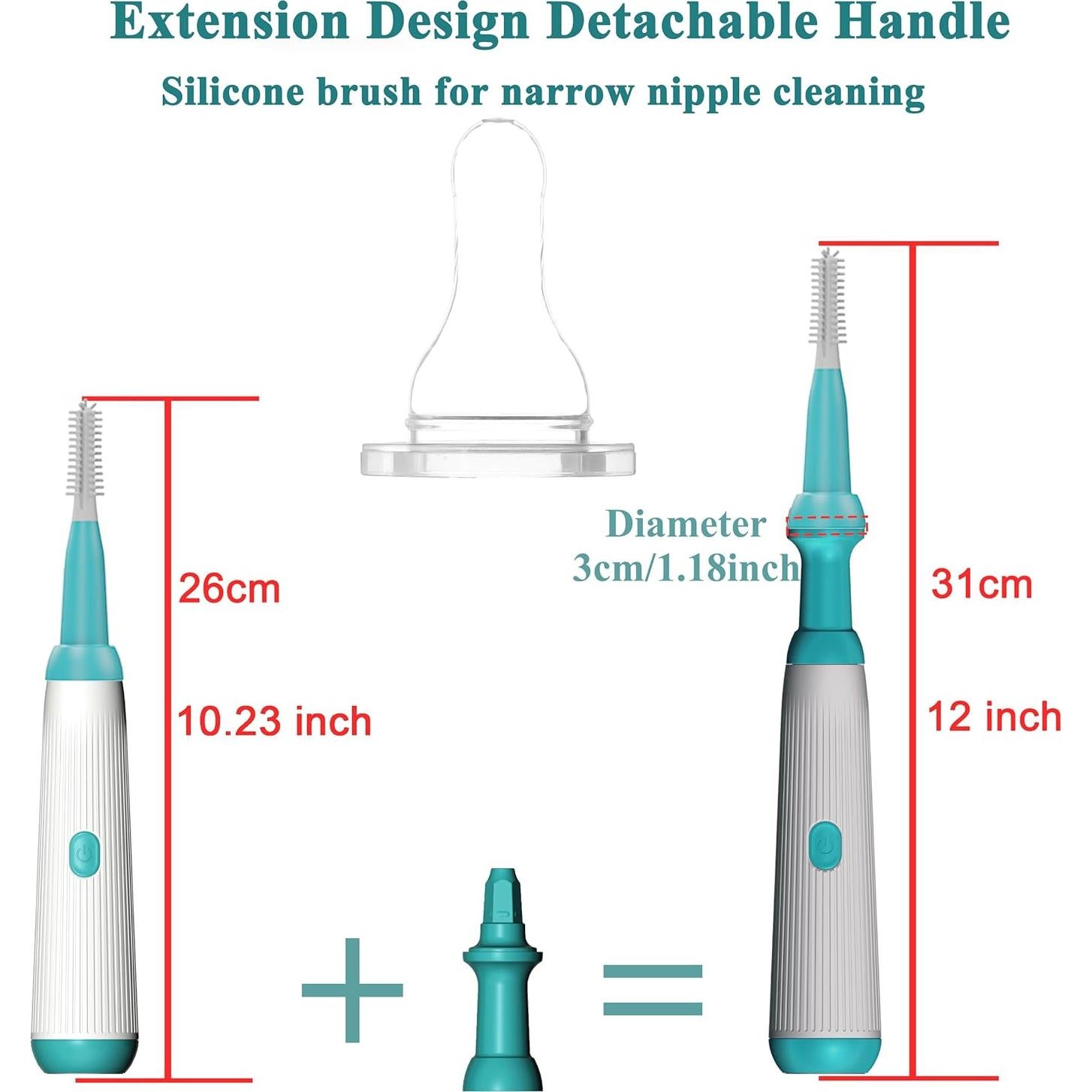 Limpiador Eléctrico de Botellas Camelcell 1500mAh Verde
