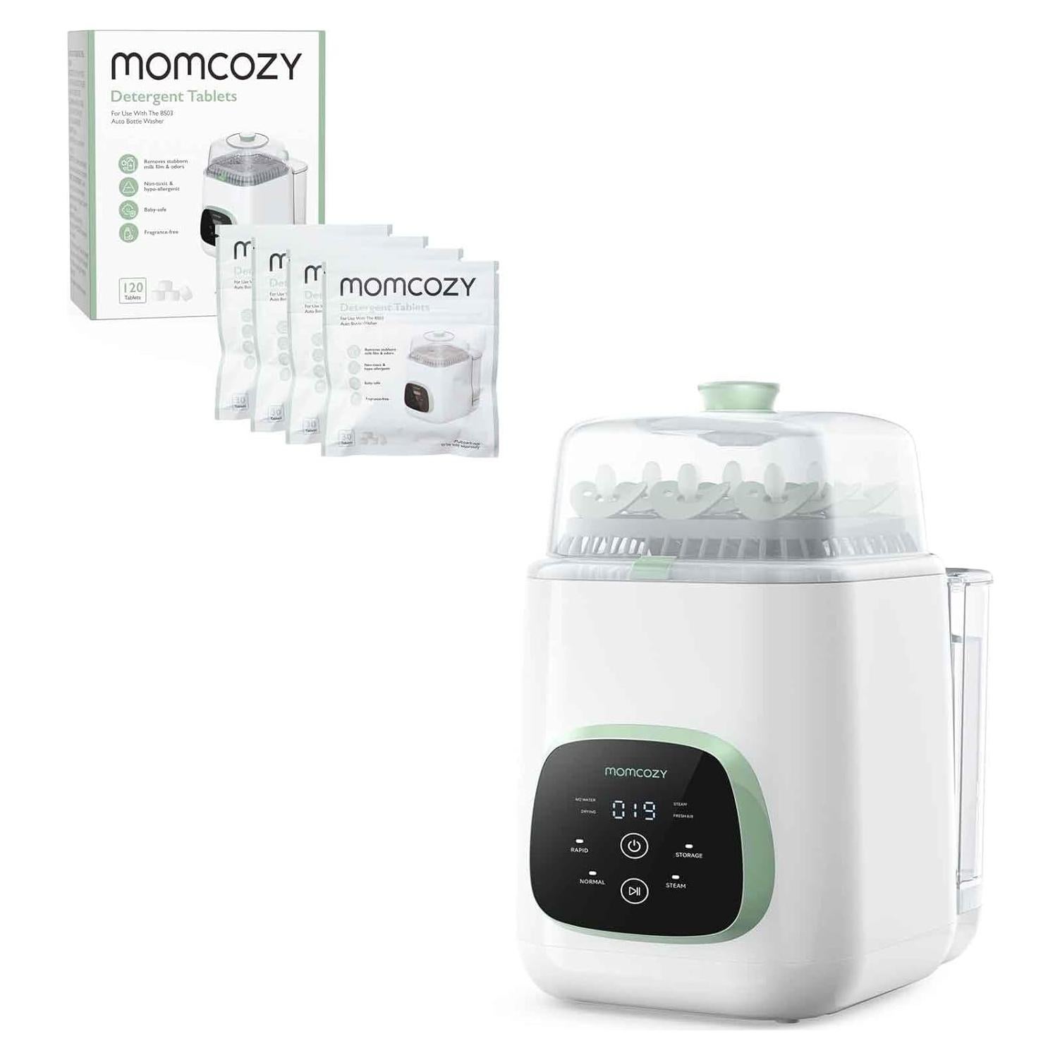 Lavadora de Biberones Momcozy KleanPal Pro con 120 Tabletas