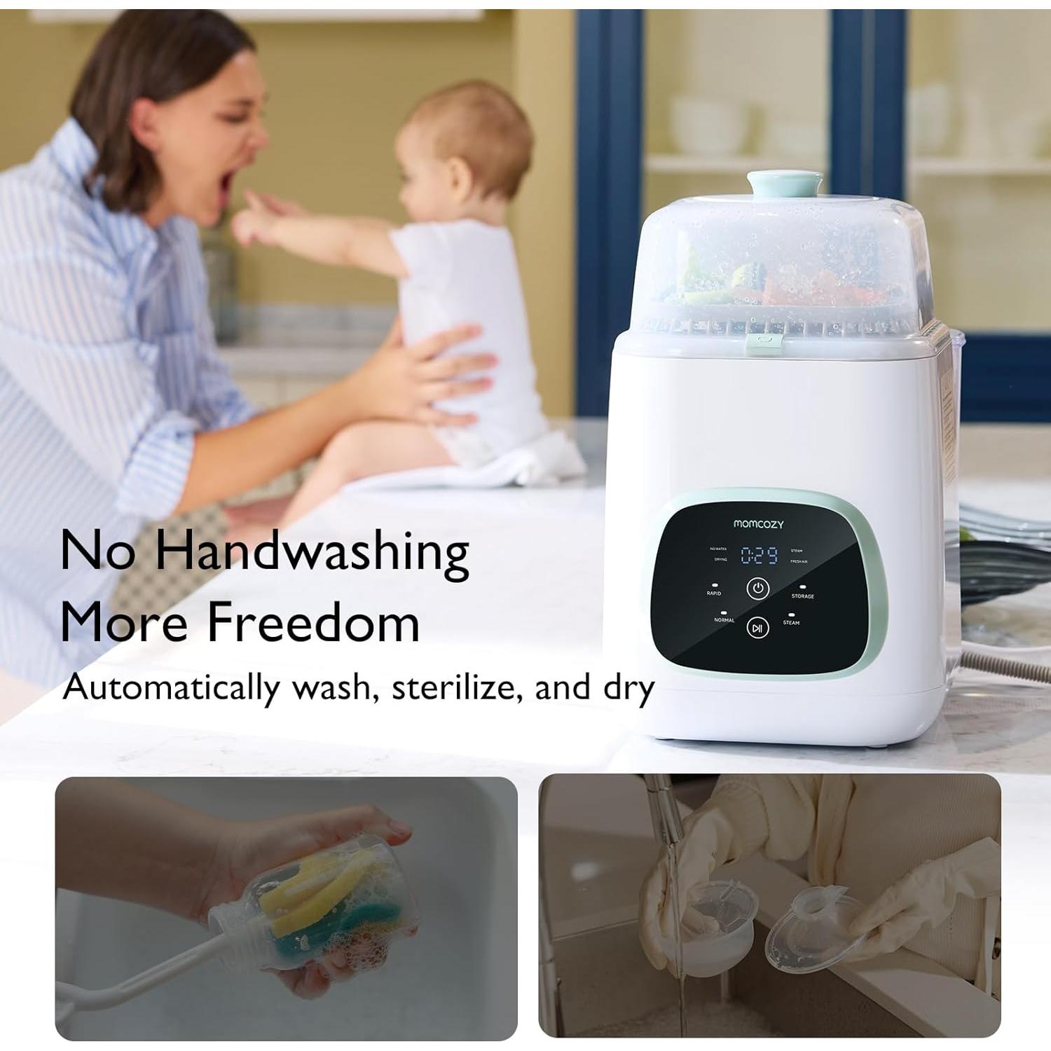 Lavadora de Biberones Momcozy KleanPal Pro con 120 Tabletas