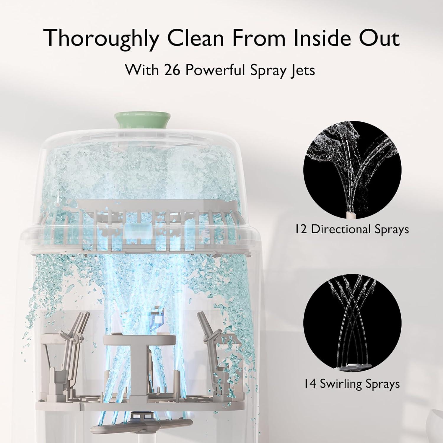 Lavadora de Biberones Momcozy KleanPal Pro con 120 Tabletas