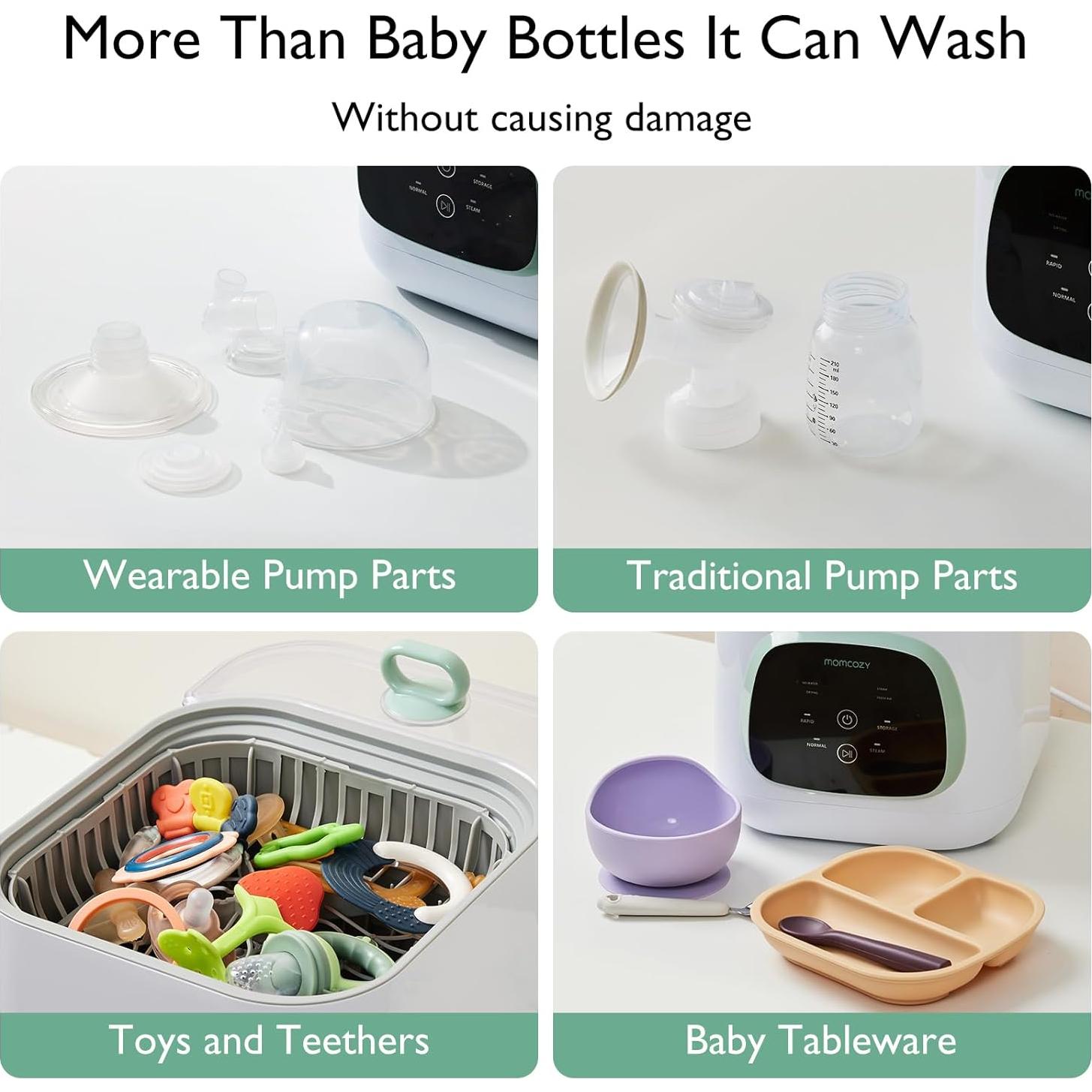Lavadora de Biberones Momcozy KleanPal Pro con 120 Tabletas