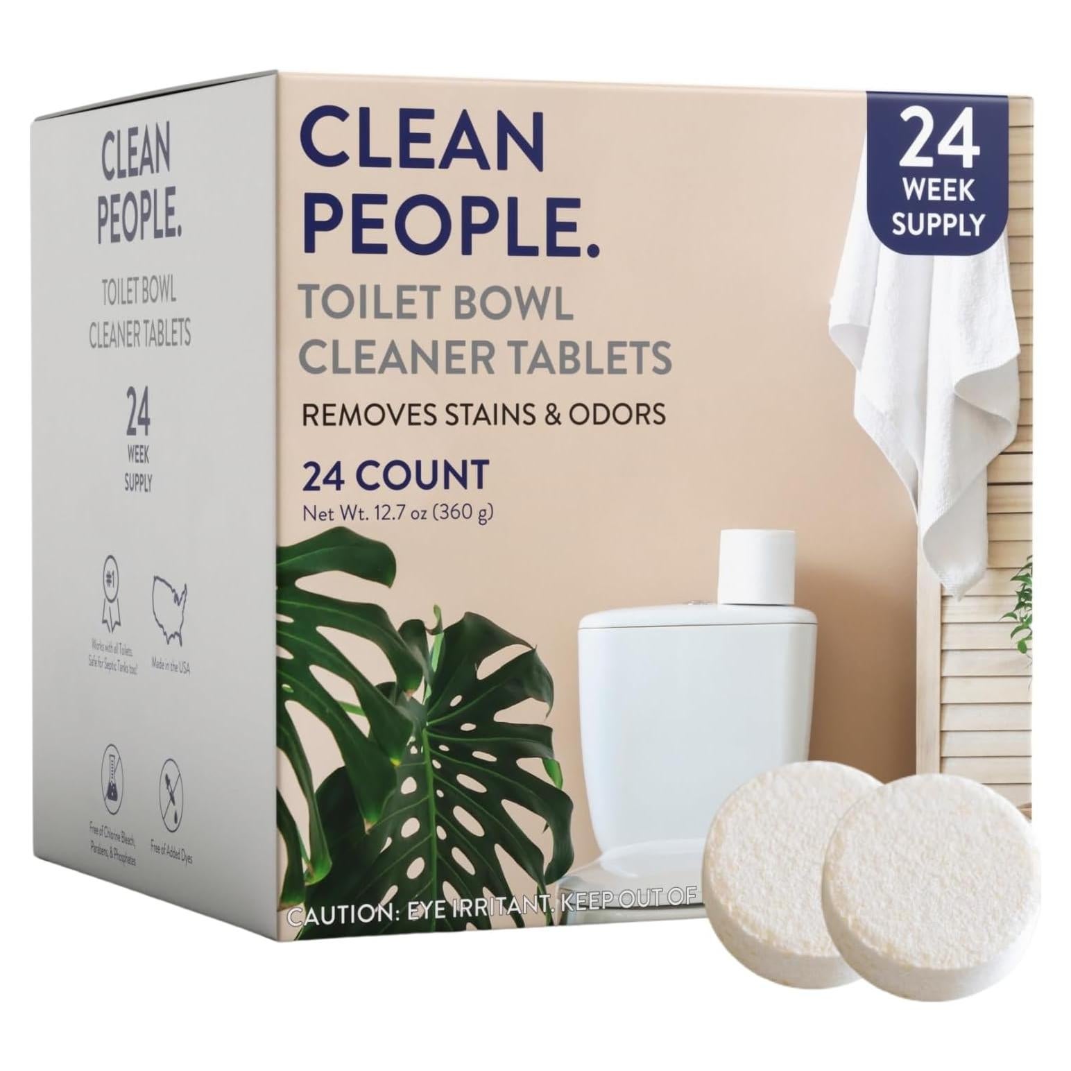 Tabletas Limpiadoras de Inodoro The Clean People - 24 Unidades Ecológicas