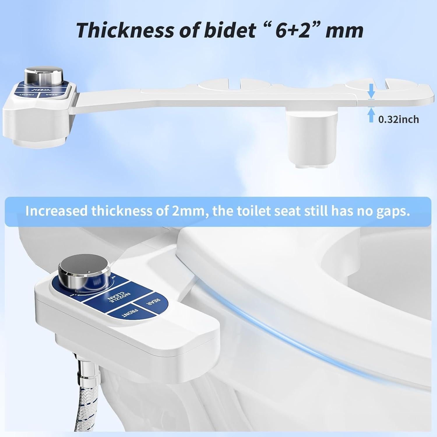 Bidet No Eléctrico SAMODRA - Doble Boquilla Autolimpiante Azul