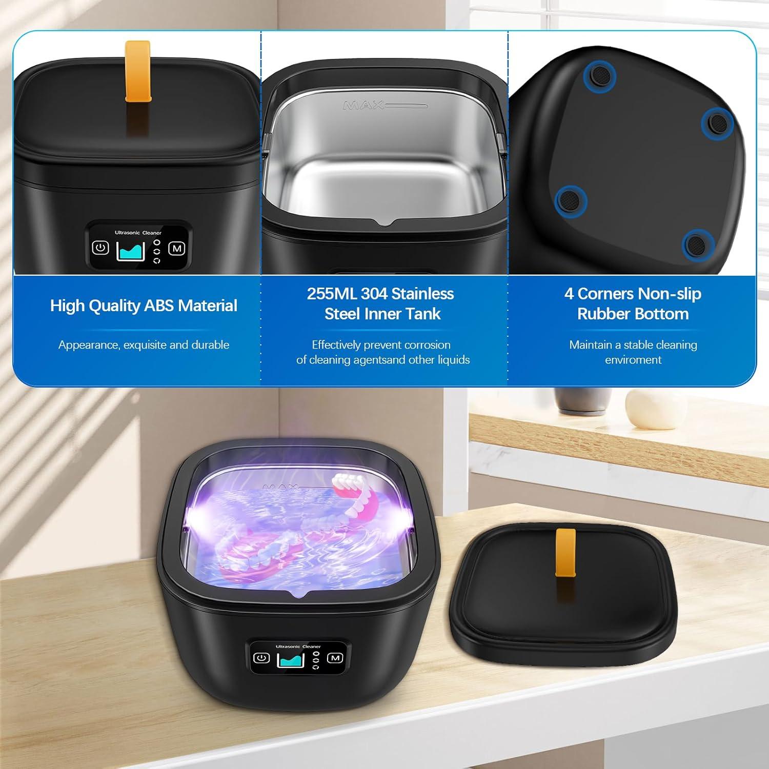 Limpiadora Ultrasónica Raccomb 255ml para Dentaduras y Joyería