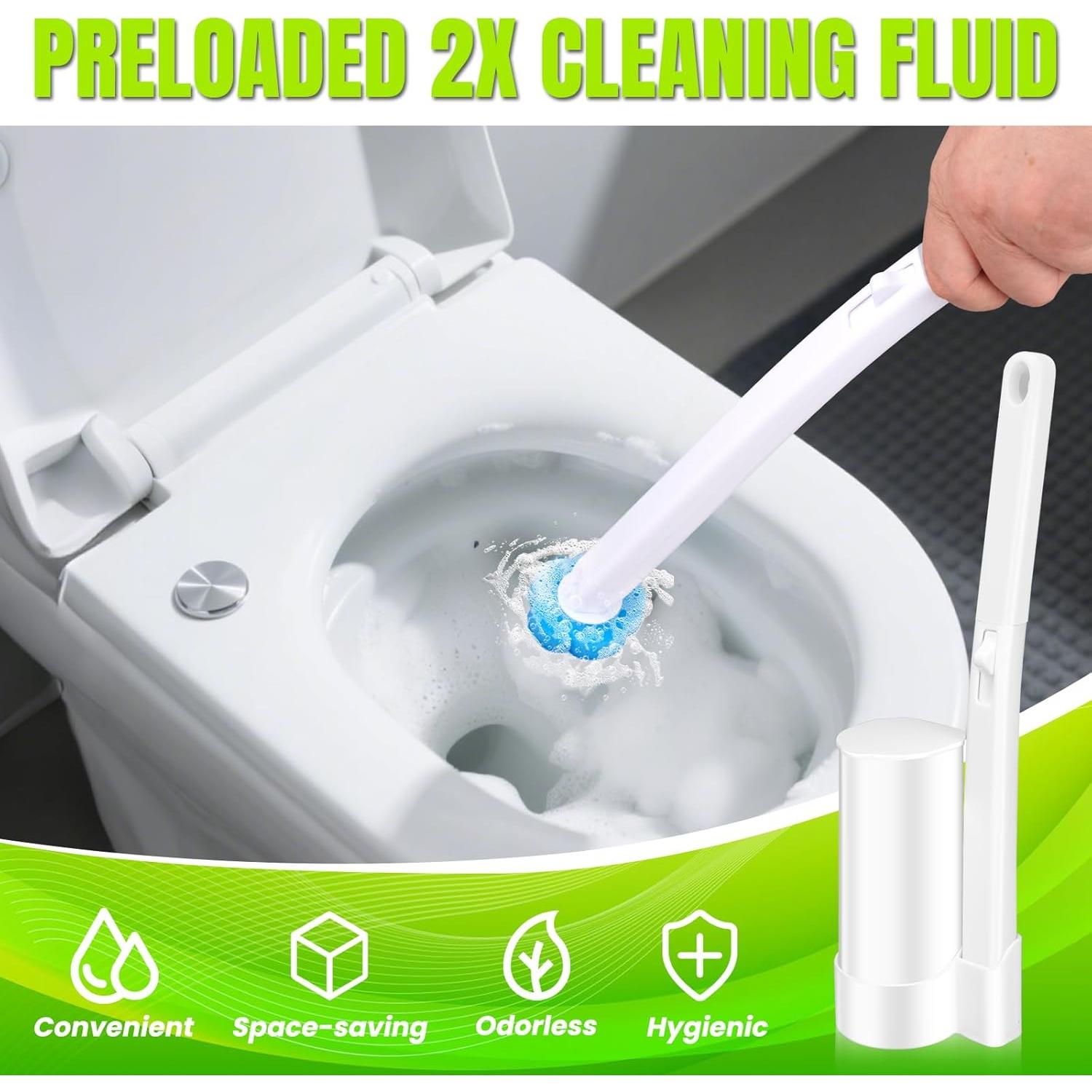 Cepillo de Inodoro Desechable KOKL con 48 Recargas y Soporte