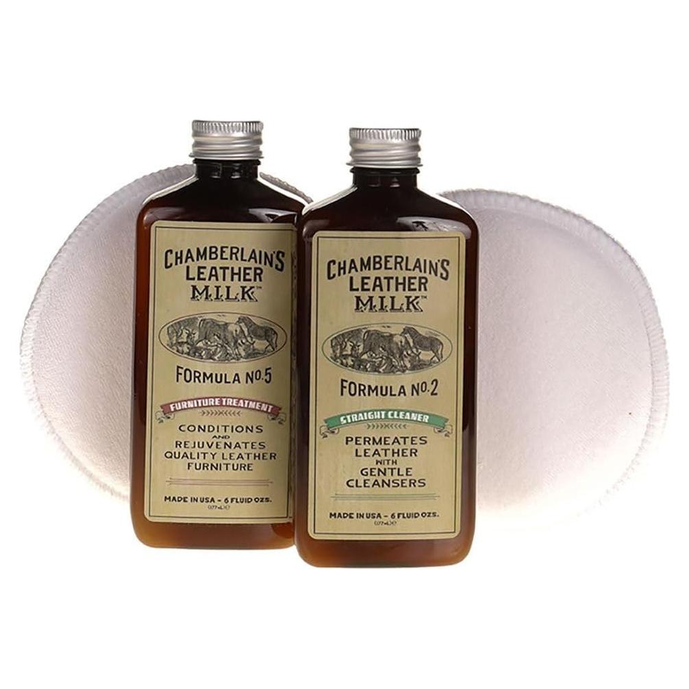Kit Limpiador y Acondicionador Cuero Leather Milk 2x177ml