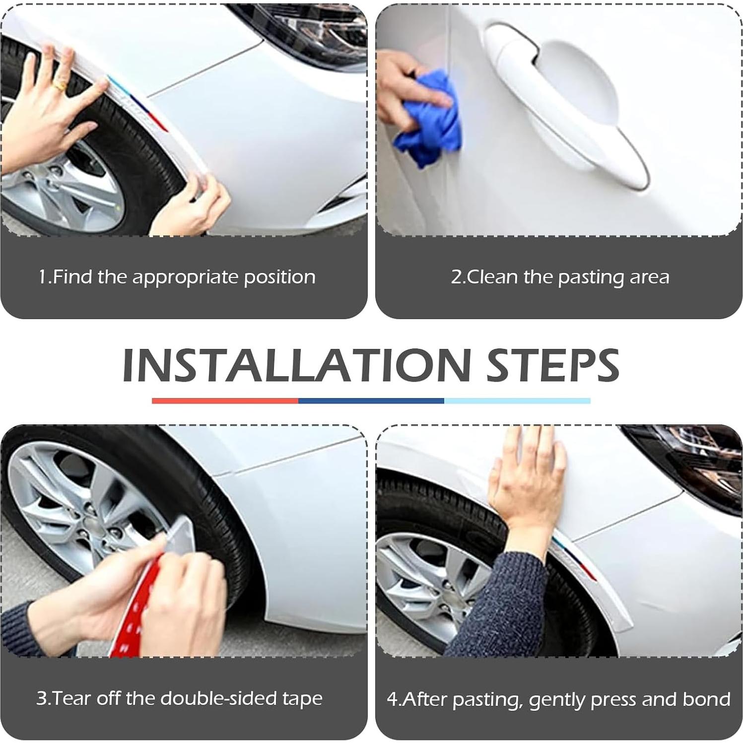 Protector de Arco de Rueda Ferianl 40cm PVC Negro 2PCS